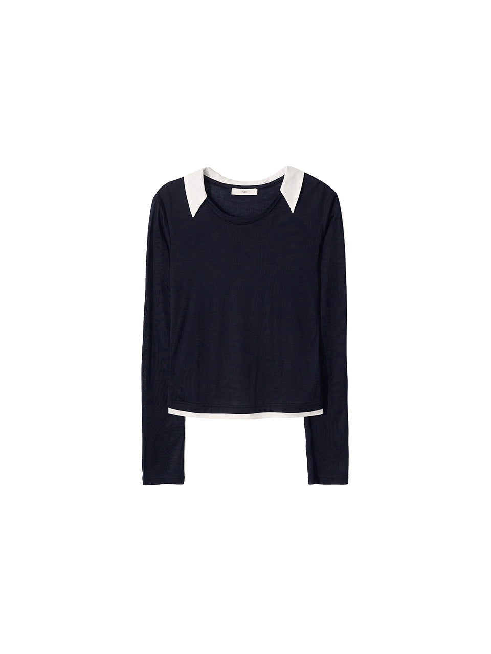 Kijun - Collar Jersey Top (Navy) product image 8 | TRAB K-Fashion Australia