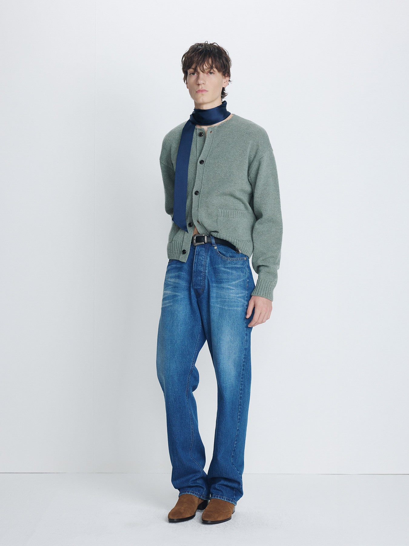 Tonywack - Loose Straight Denim Jeans (Mid Blue) product image 1 | TRAB K-Fashion Australia