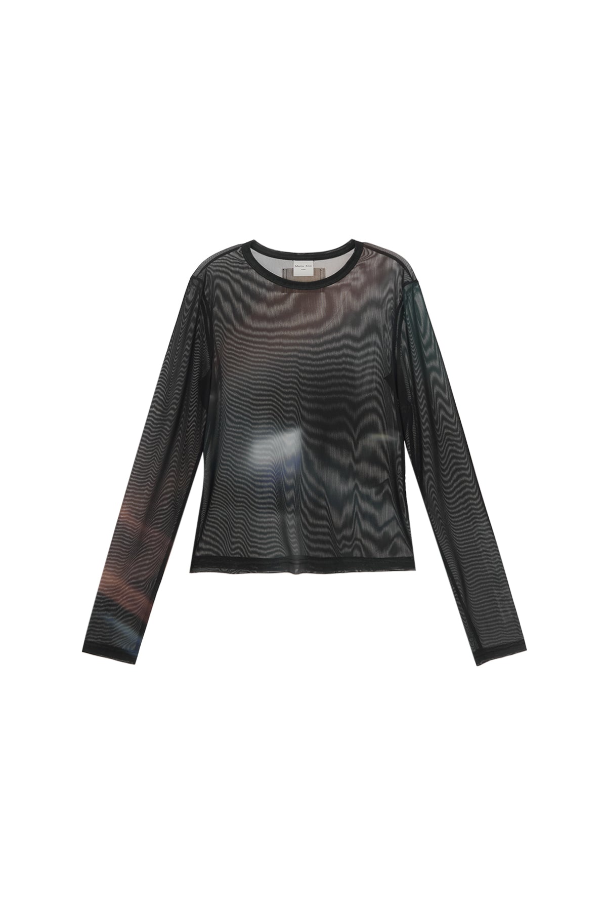 Matin Kim - [Pre-Order – Ships August 25] Flash Printed Mesh Top (Navy) product image 1 | TRAB K-Fashion Australia