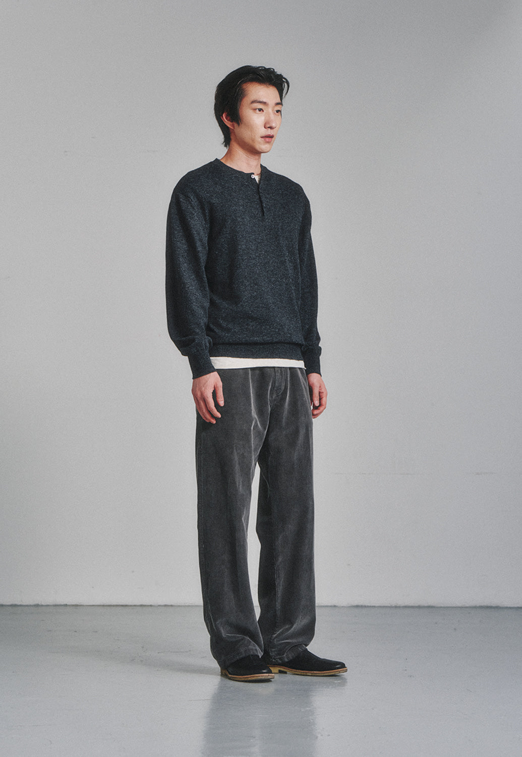 Art if acts - Garment Dyed Corduroy 5P Pants (Charcoal) product image 2 | TRAB K-Fashion Australia