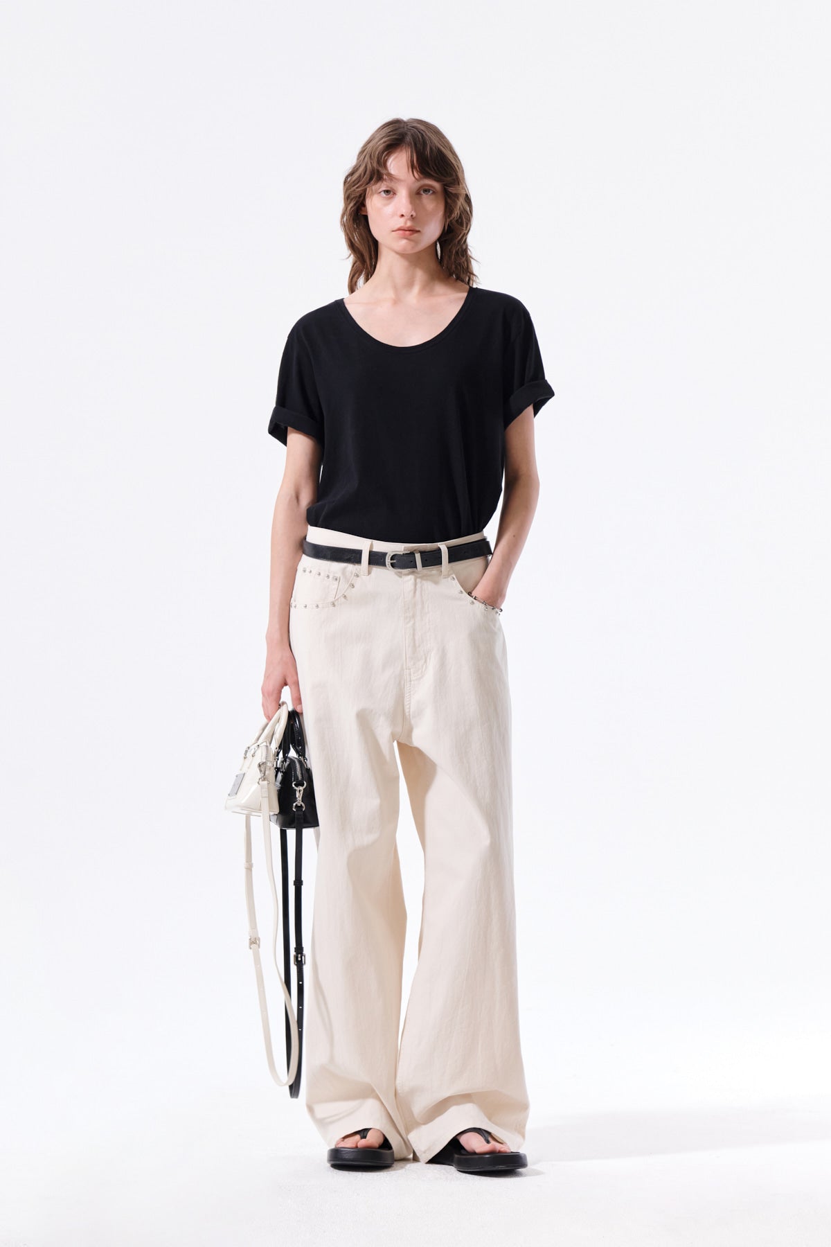 Matin Kim - Label Point U Neck Top (Black) product image 10 | TRAB K-Fashion Australia