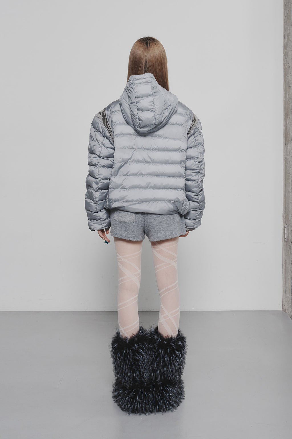Deinet - Point Wellon Hooded Jacket (Silver) product image 3 | TRAB K-Fashion Australia