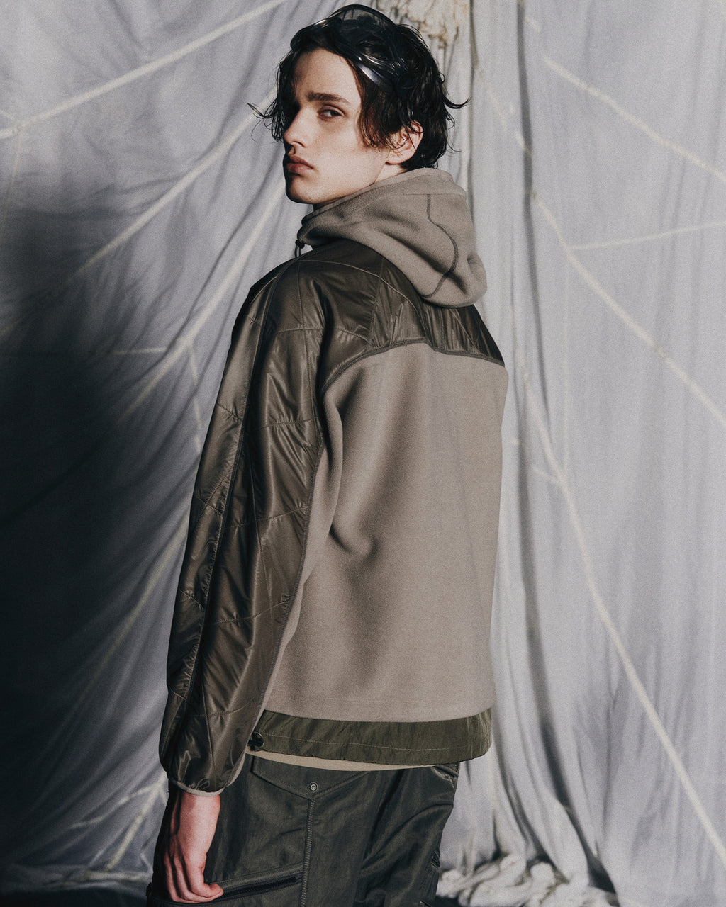 Eastlogue - Quilted Mixed Pullover (Sand Beige) product image 4 | TRAB K-Fashion Australia