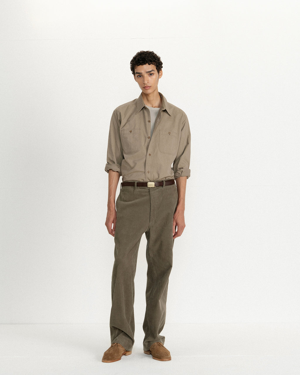 Brownyard - Washed Work Shirt (Dark Beige) product image 1 | TRAB K-Fashion Australia