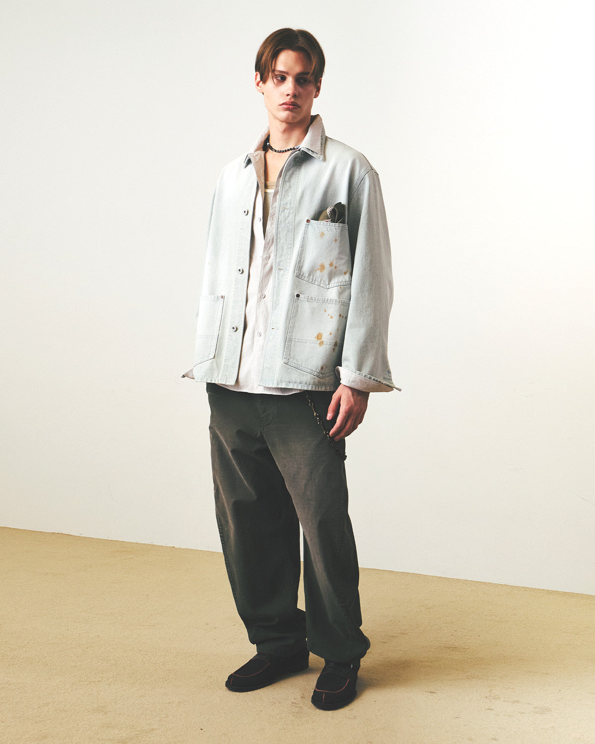 Eastlogue - Railman Work Jacket (Bleached Indigo) product image 4 | TRAB K-Fashion Australia
