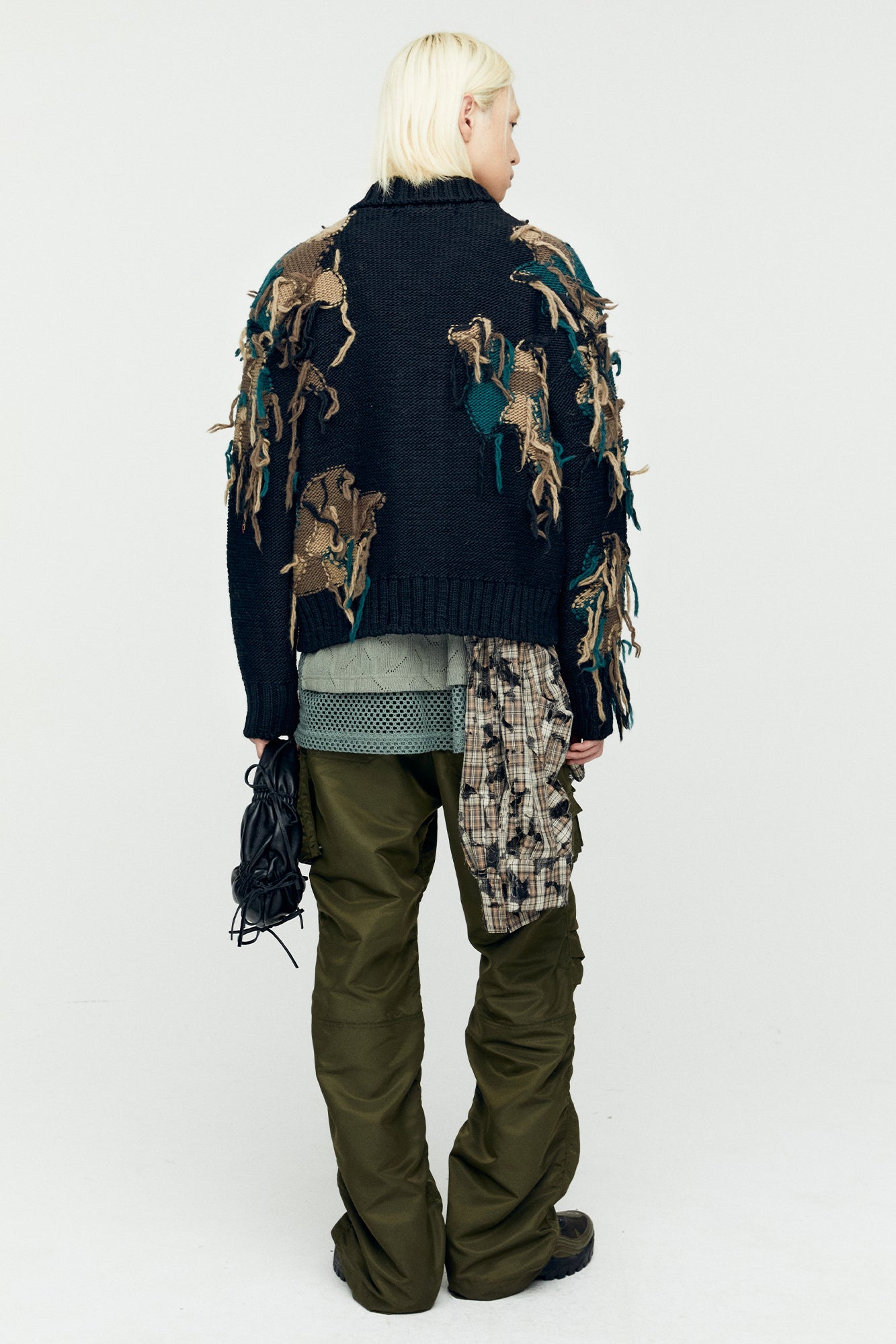 Andersson Bell - New Camouflage Zip-Up Cardigan (Black) product image 2 | TRAB K-Fashion Australia