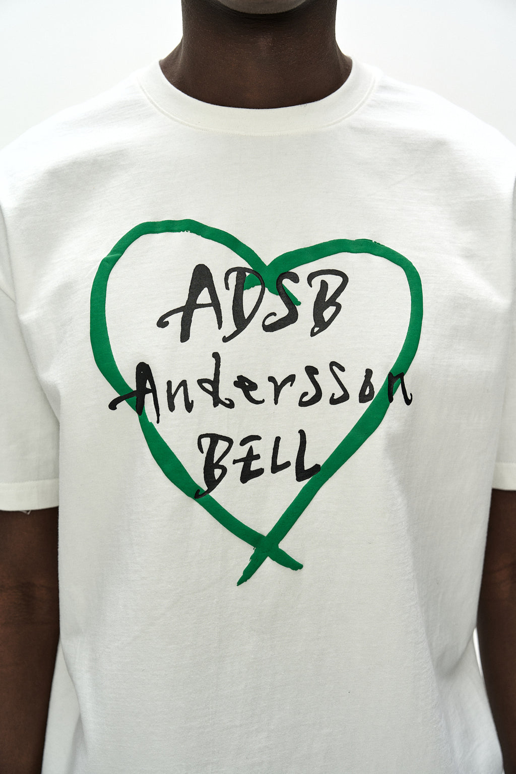 Andersson Bell - Unisex Heart Kelly Logo T-Shirt (White/Green) product image 6 | TRAB K-Fashion Australia