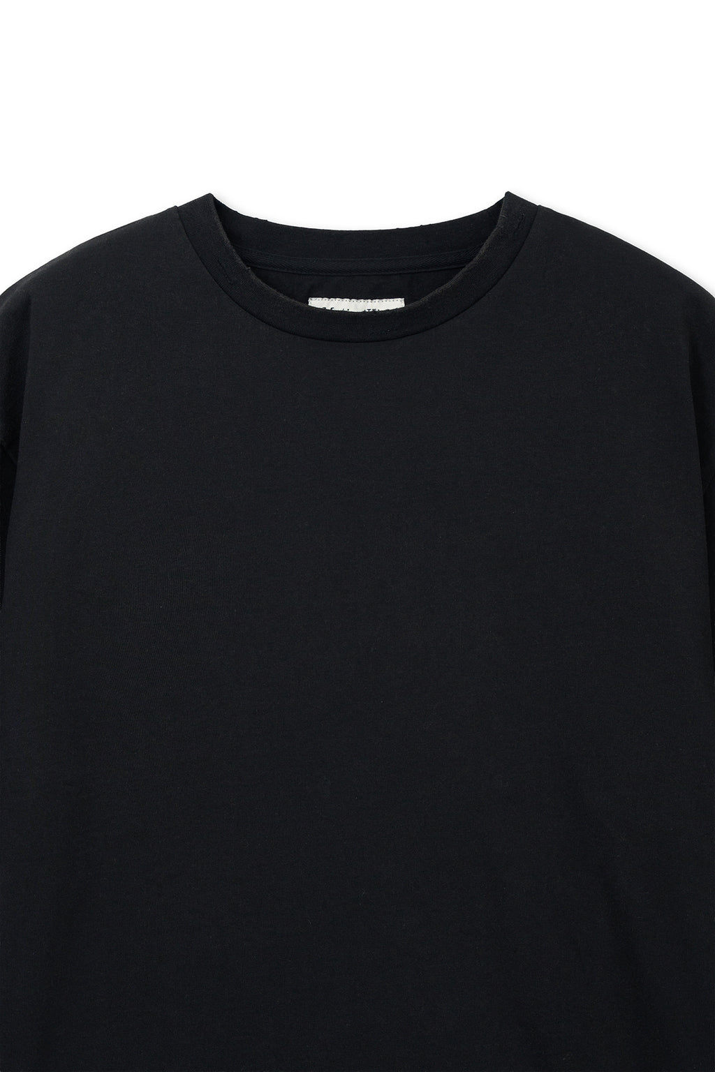 Matin Kim - Raw Cut Graffiti Logo Top (Black) product image 3 | TRAB K-Fashion Australia