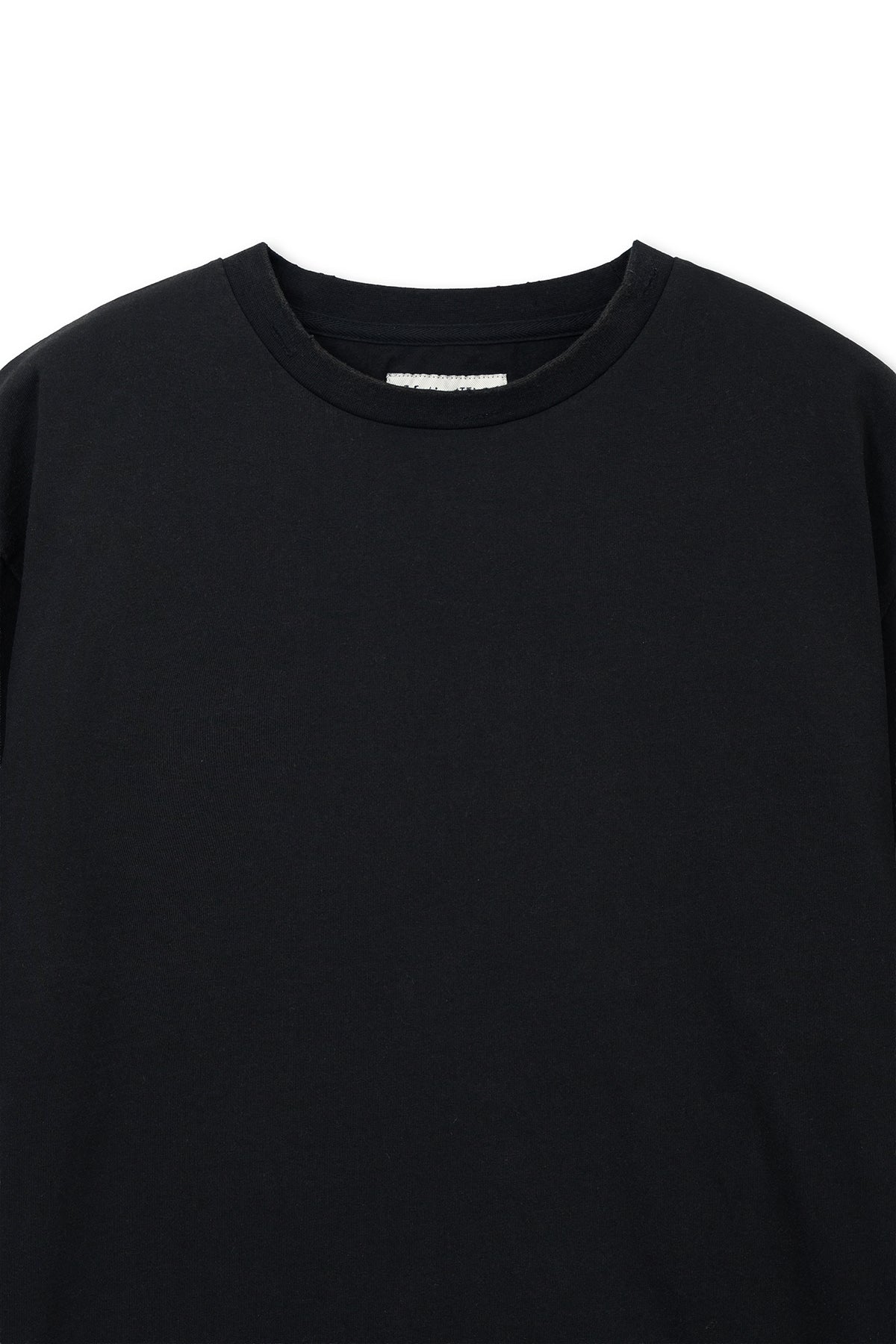 Matin Kim - Raw Cut Graffiti Logo Top (Black) product image 3 | TRAB K-Fashion Australia