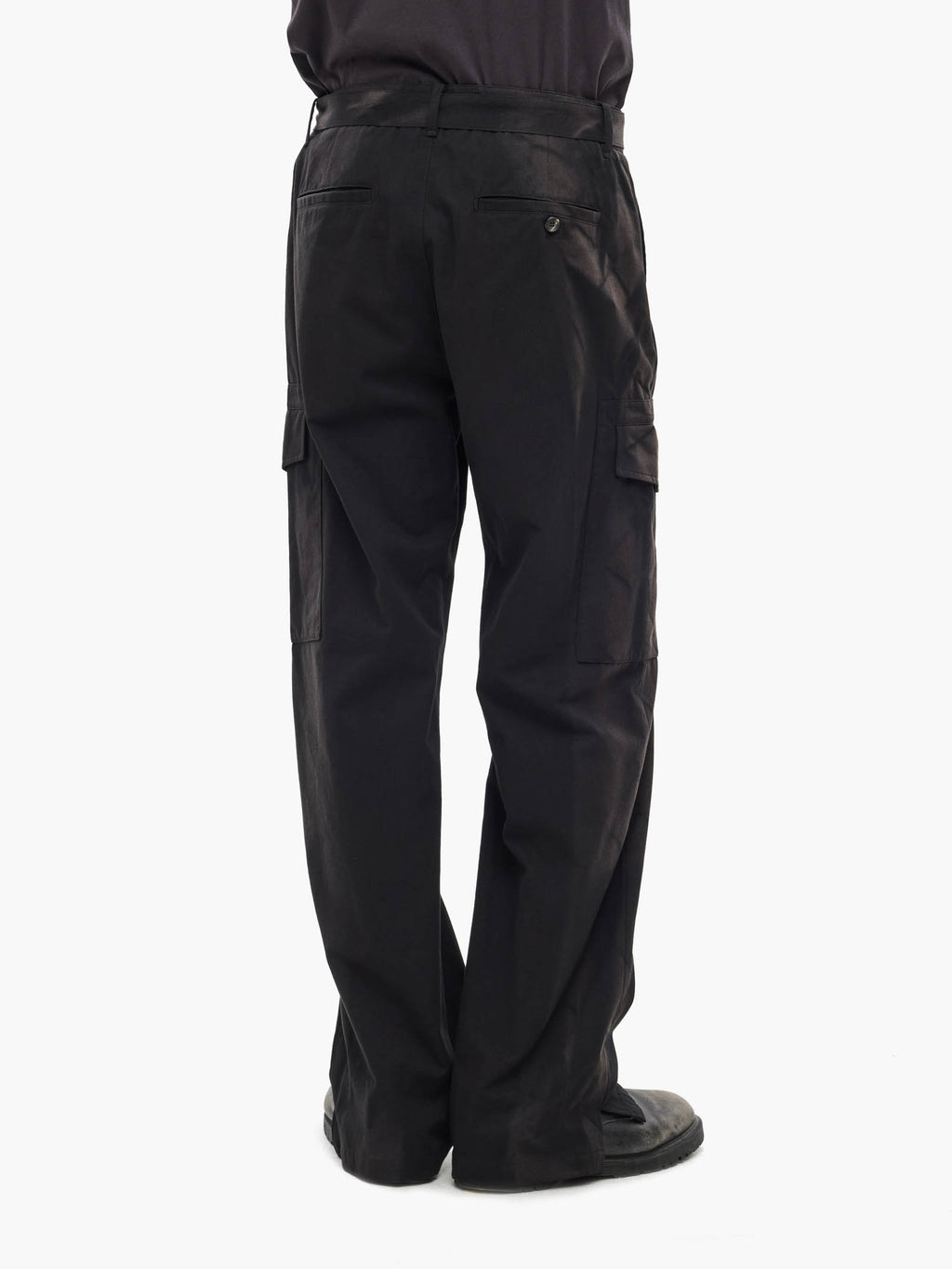 Jiyong Kim - Sun-Bleached Belted Trousers (Black) product image 6 | TRAB K-Fashion Australia