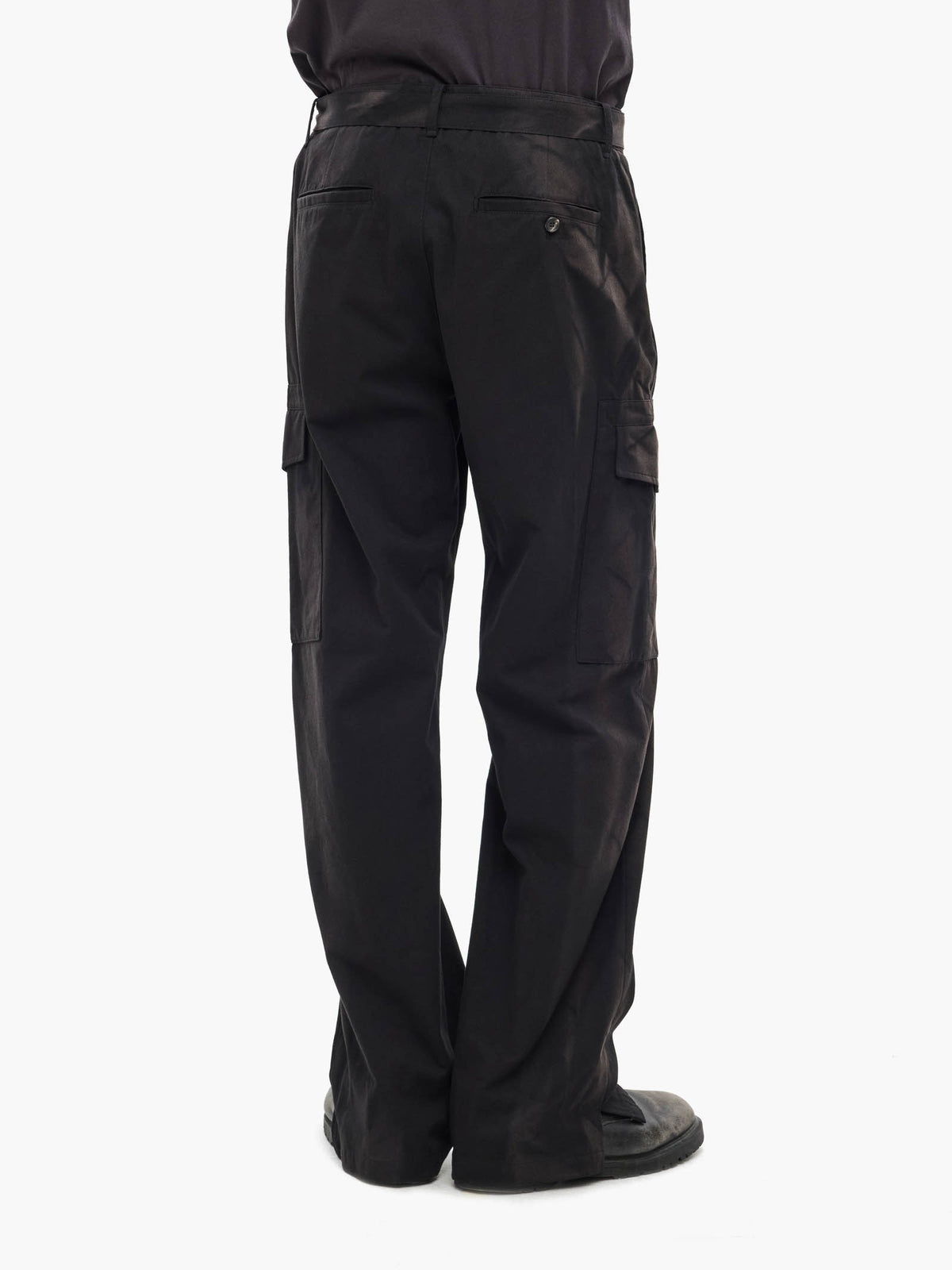 Jiyong Kim - Sun-Bleached Belted Trousers (Black) product image 6 | TRAB K-Fashion Australia
