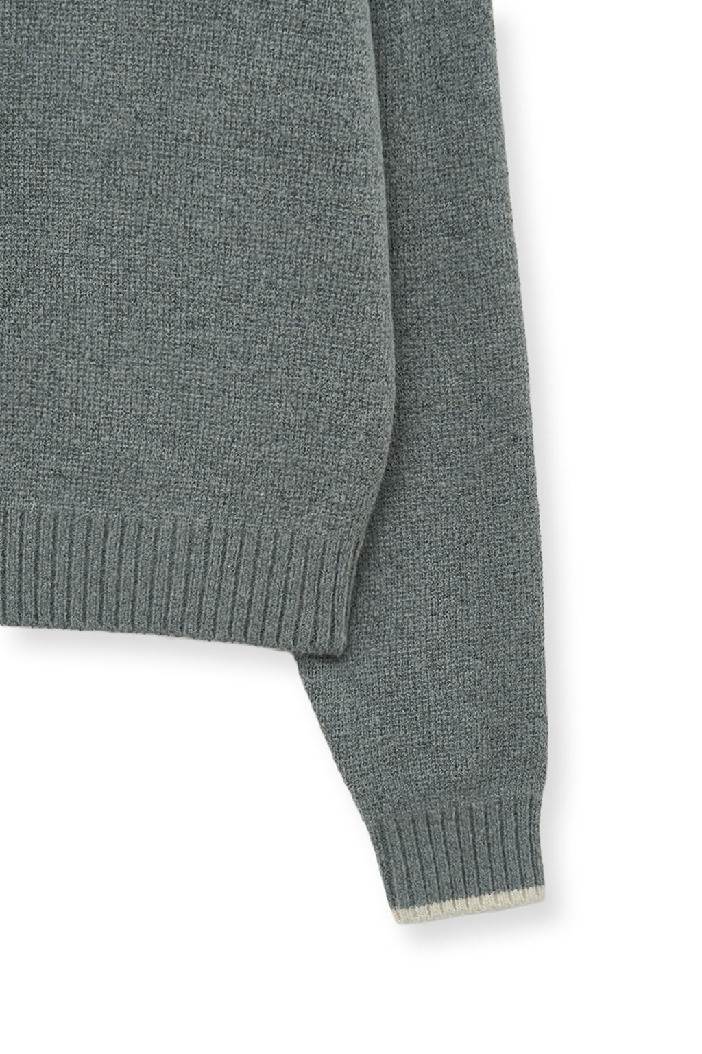 Matin Kim - Back Logo Collar Knit Top (Grey) product image 5 | TRAB K-Fashion Australia