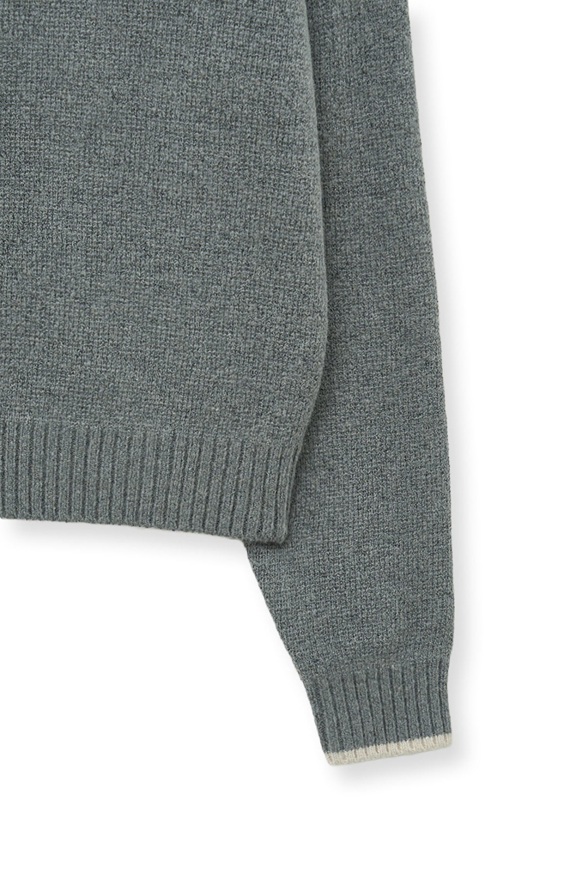 Matin Kim - Back Logo Collar Knit Top (Grey) product image 5 | TRAB K-Fashion Australia