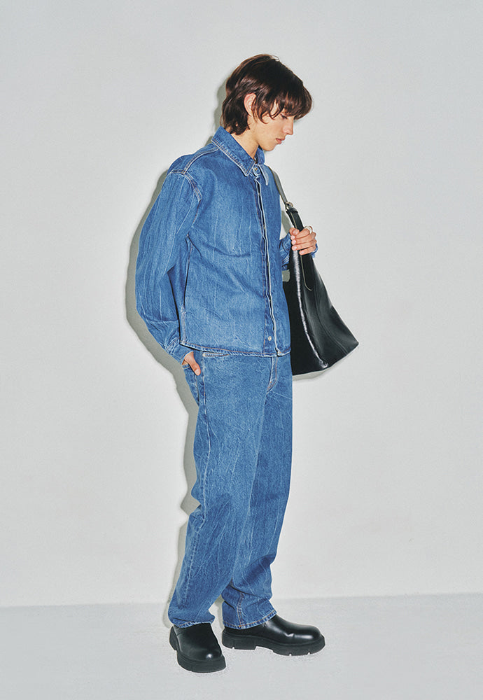 Tonywack - Covered Front Denim Blouson (Lightning Washed Blue) product image 5 | TRAB K-Fashion Australia