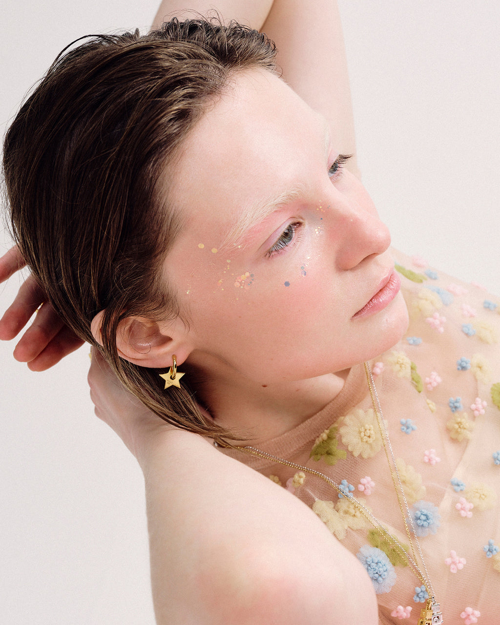 Numbering - Two-way Star Hoop Earrings #7104 product image 2 | TRAB K-Fashion Australia