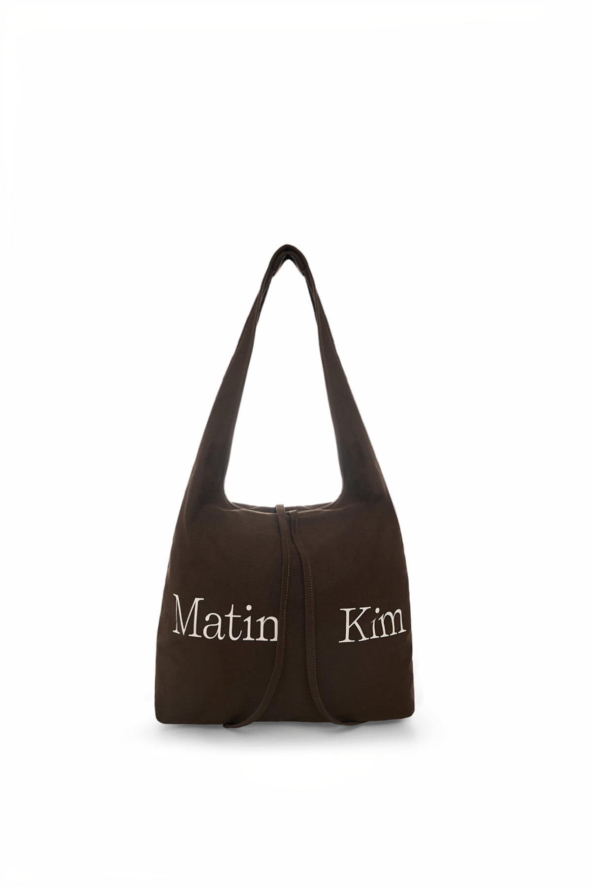 Matin Kim - Logo Point Round Ecobag (Khaki Brown) product image 2 | TRAB K-Fashion Australia