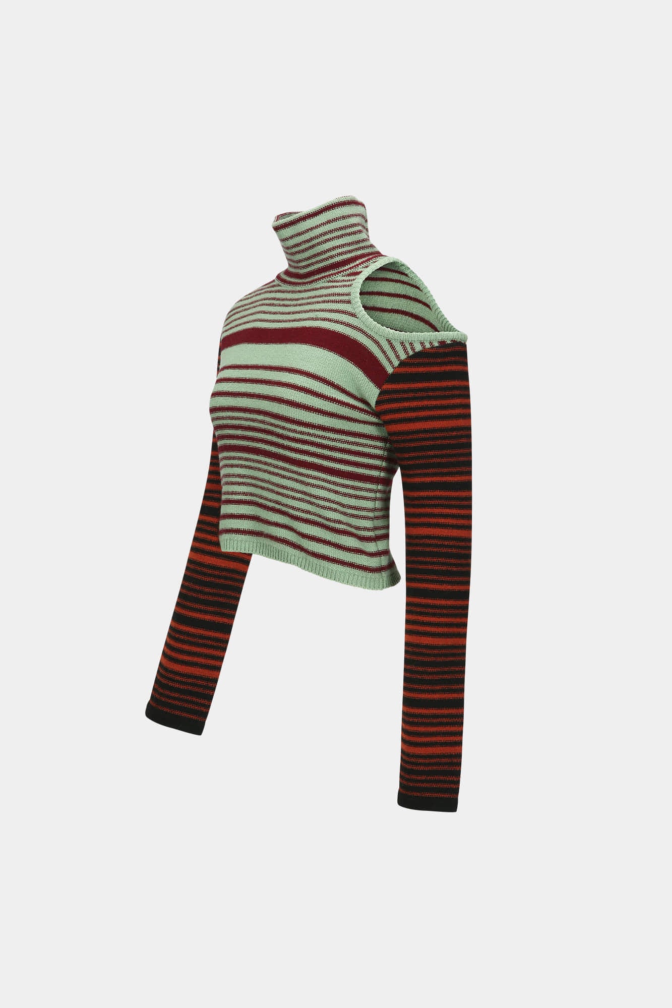 Andersson Bell - Elodie Multi Stripe Cut-Out Top (Green) product image 8 | TRAB K-Fashion Australia