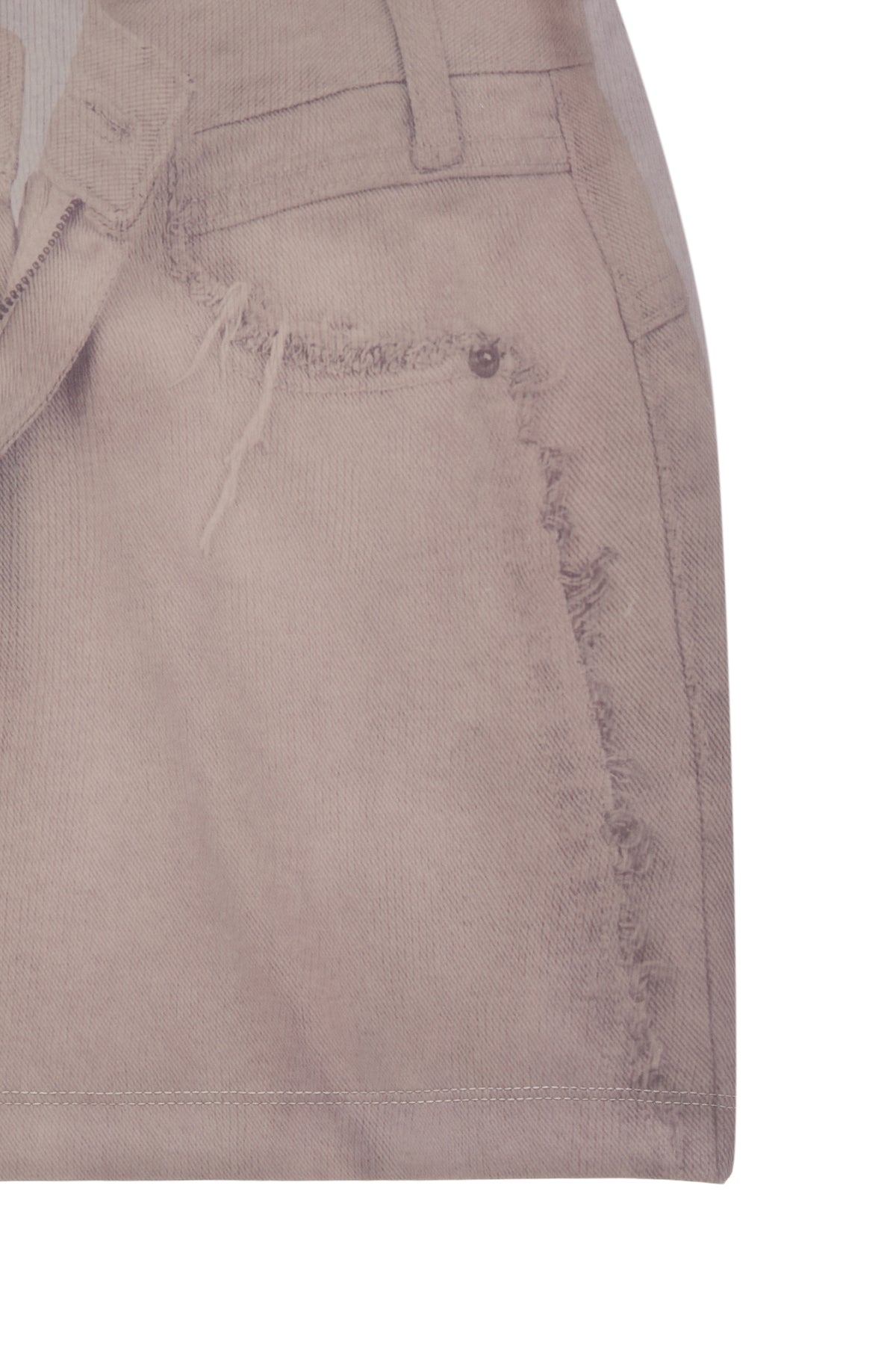 Matin Kim - Denim Printed Jersey Mini Skirt (Beige) product image 4 | TRAB K-Fashion Australia