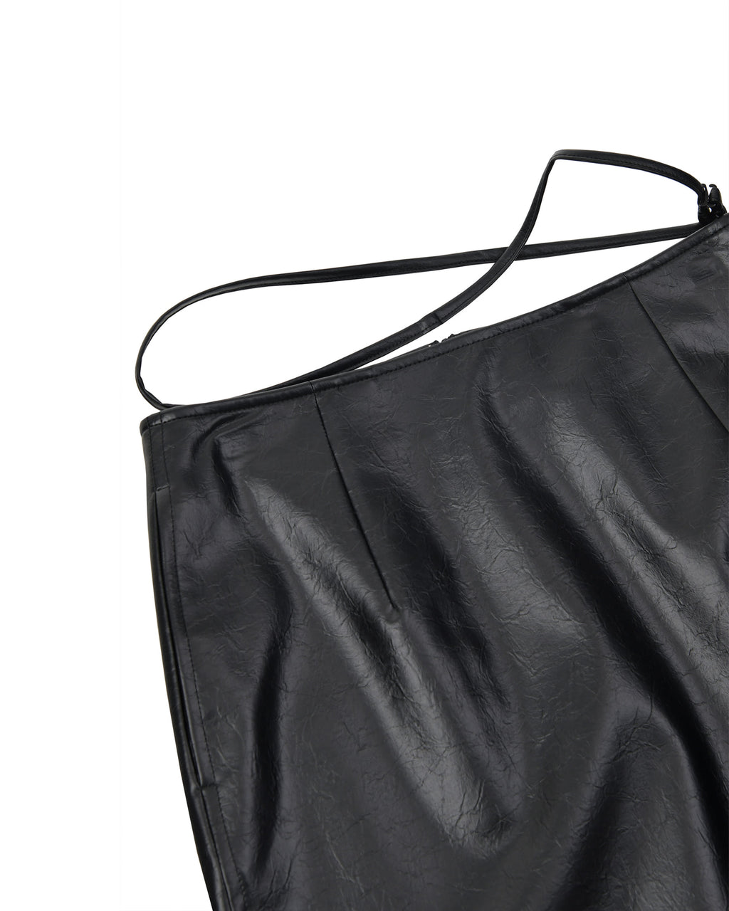 Brownyard - Crack Leather Midi Skirt (Black) product image 7 | TRAB K-Fashion Australia