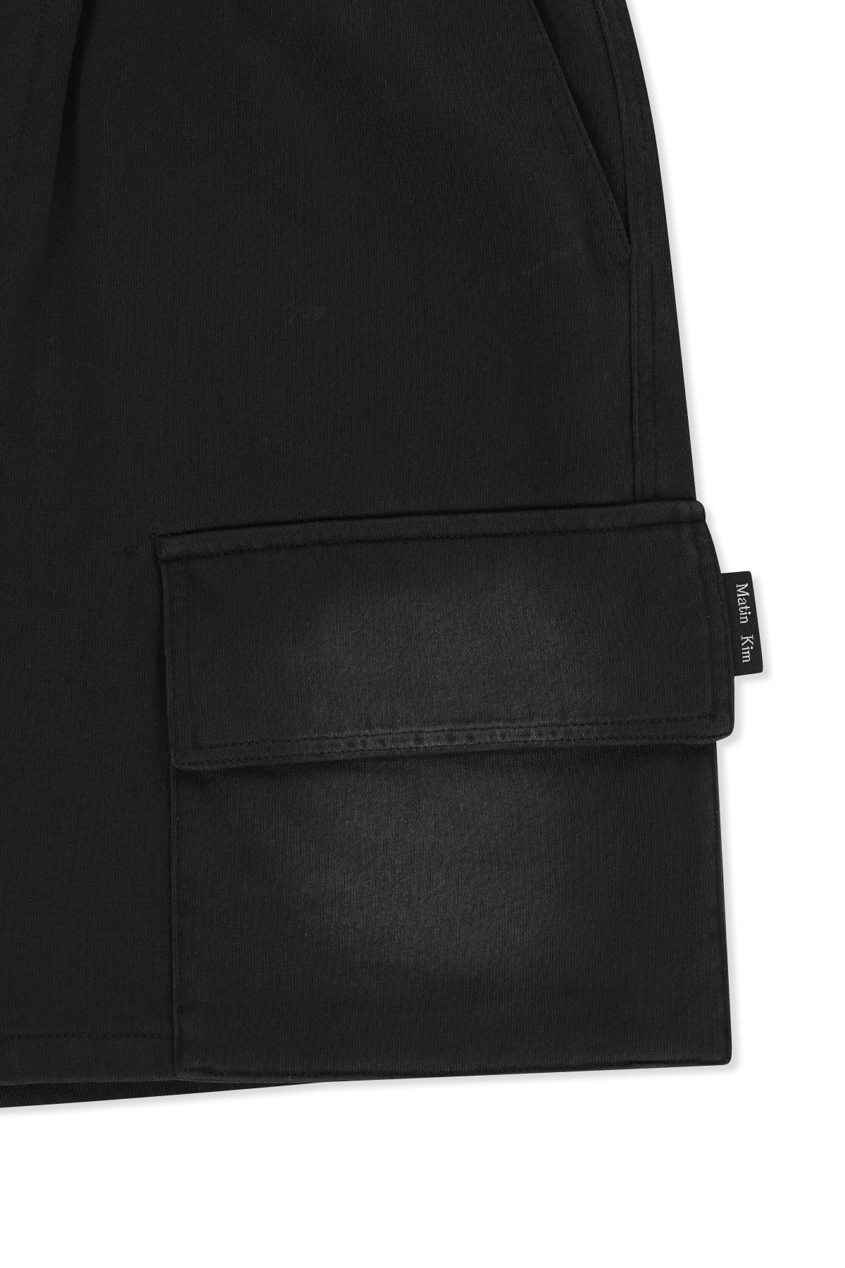 Matin Kim - Vintage Washed Terry Cargo Shorts (Black) product image 4 | TRAB K-Fashion Australia