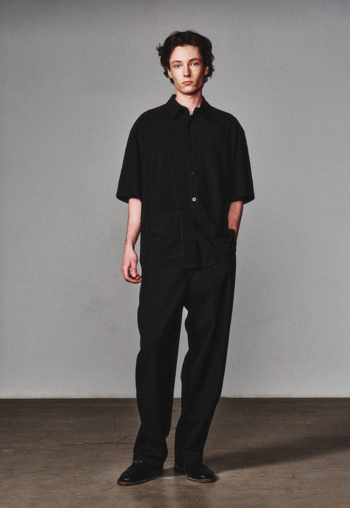 Art if acts - Garment Dyed Two Pocket Half Shirt (Faded Black) product image 1 | TRAB K-Fashion Australia