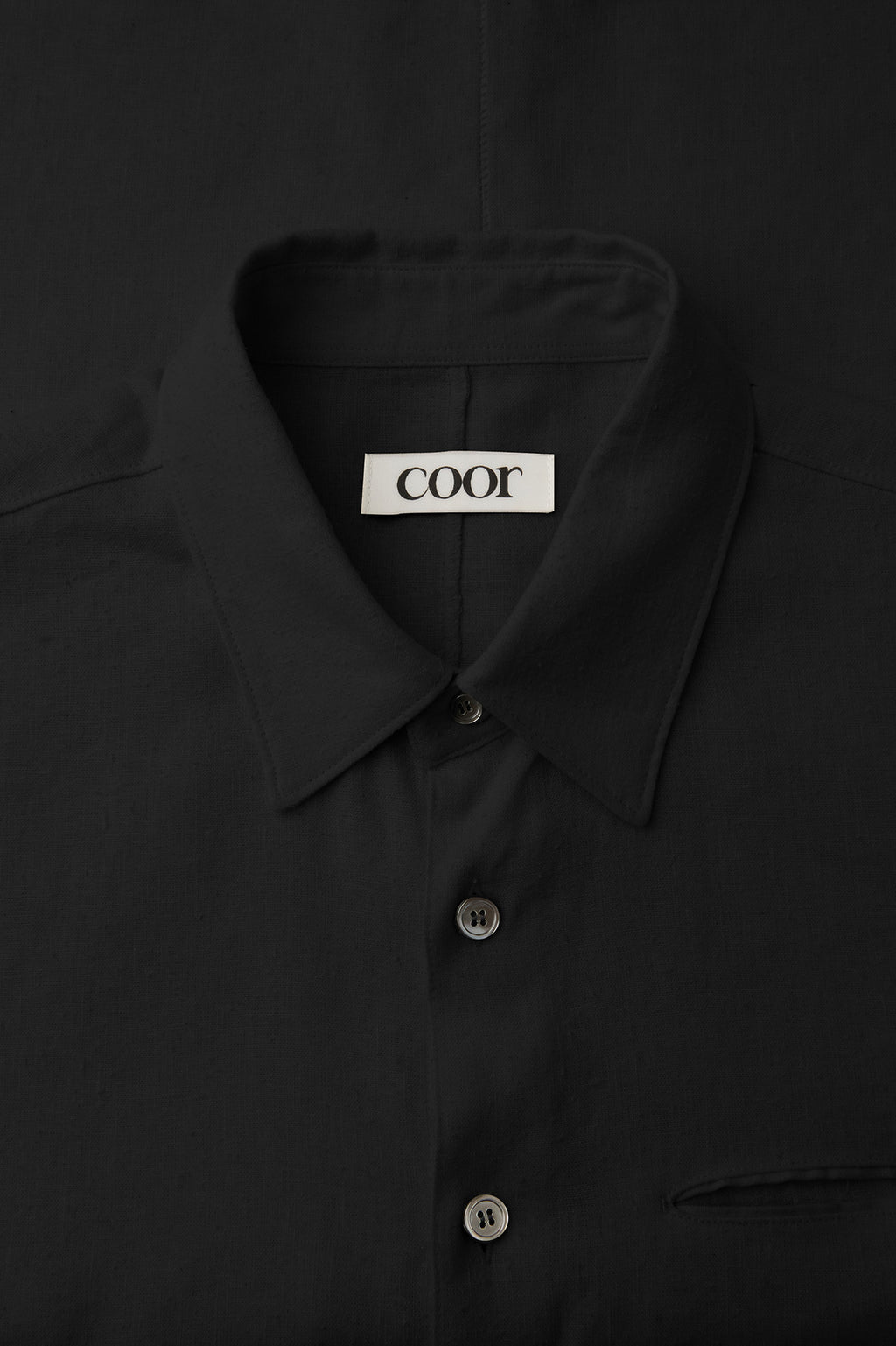 Coor - Linen Silk Cutted Shirt (Black) product image 5 | TRAB K-Fashion Australia