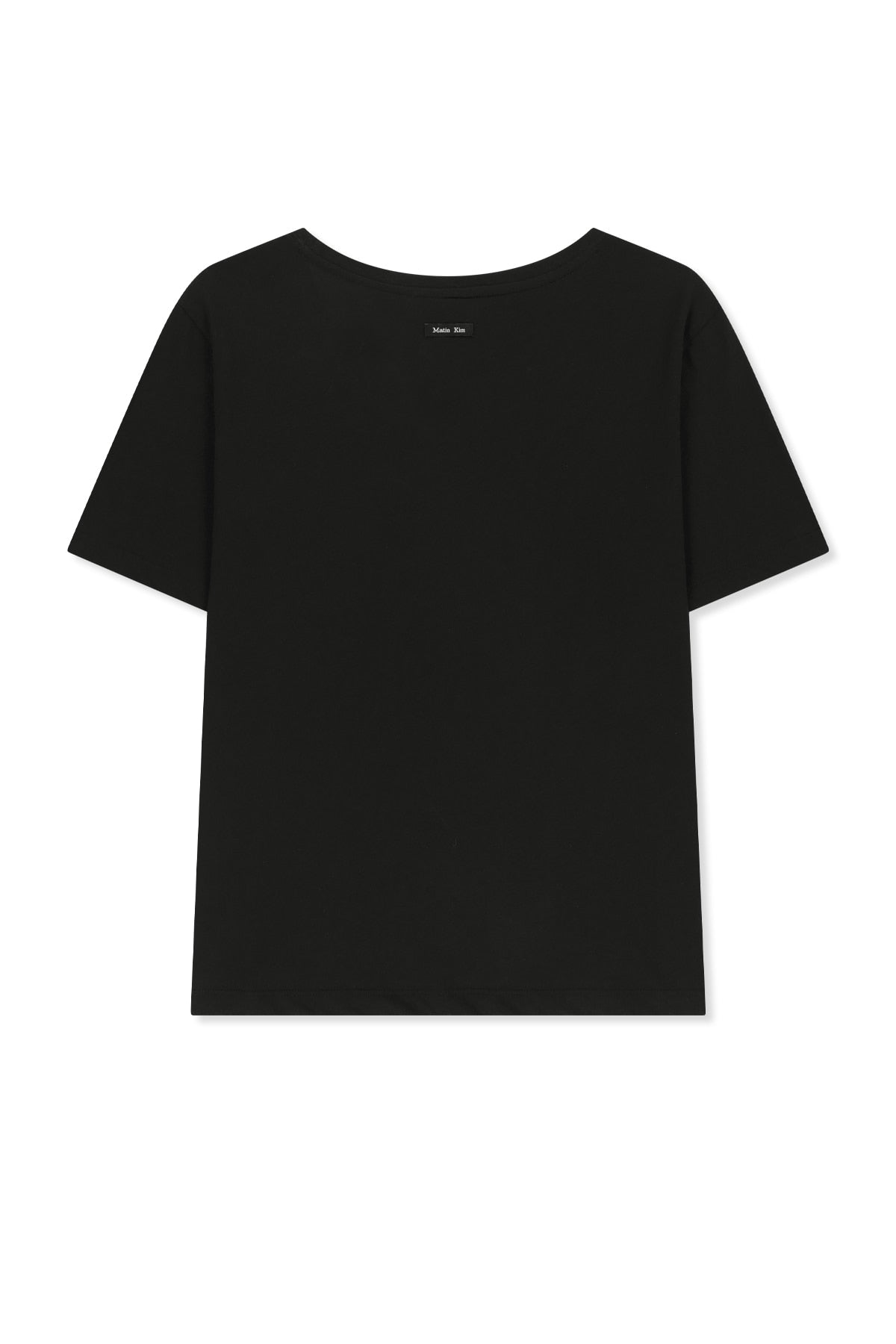 Matin Kim - Label Point U Neck Top (Black) product image 2 | TRAB K-Fashion Australia