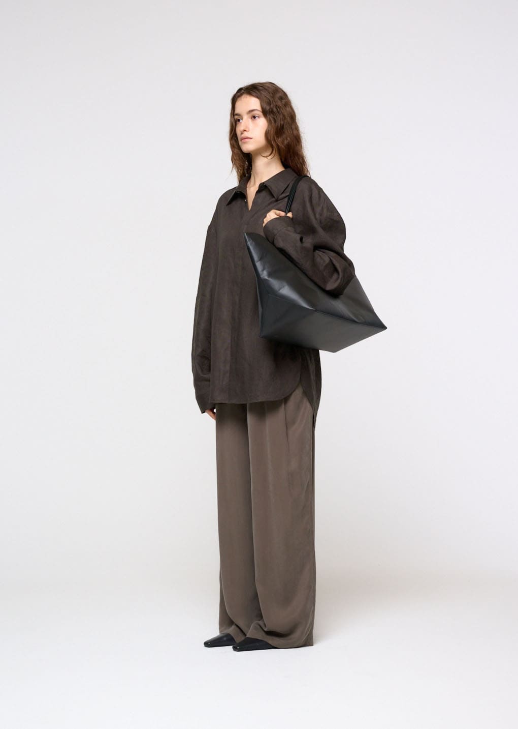 Amomento - Linen Oversized Shirt (Khaki Grey) product image 6 | TRAB K-Fashion Australia