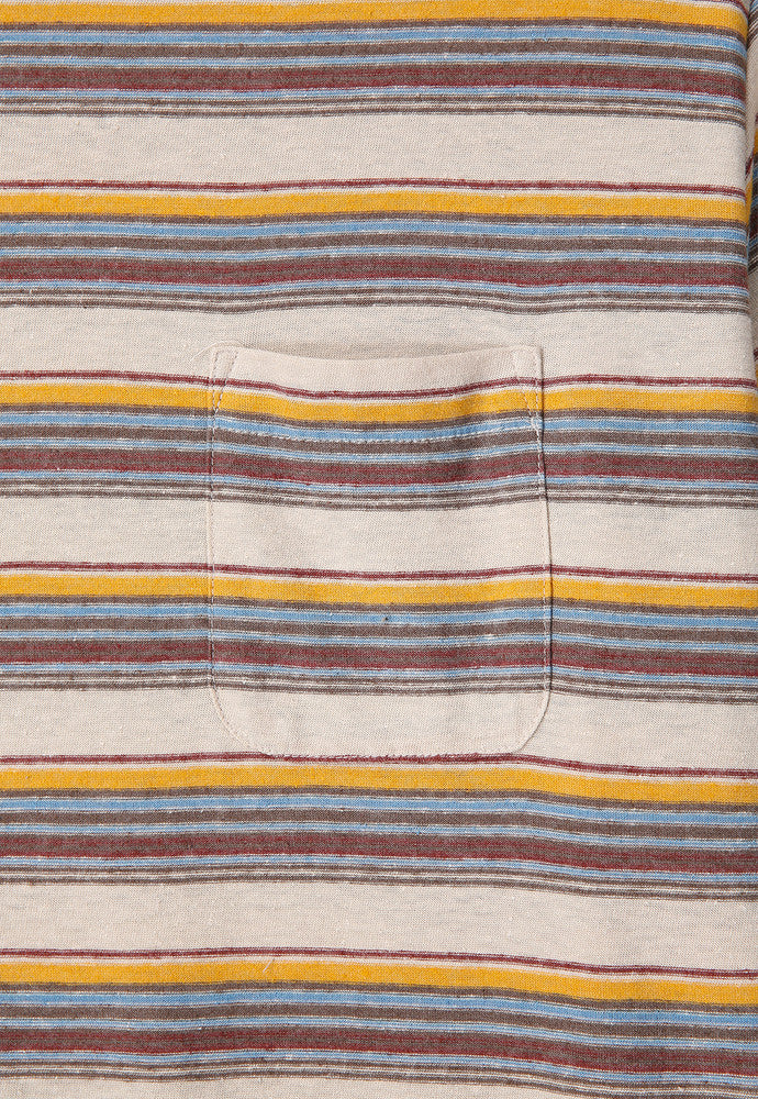 Art if acts - Linen Stripe Pocket Tee (Wood/Blue) product image 9 | TRAB K-Fashion Australia
