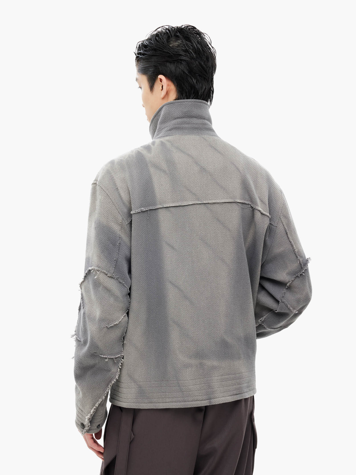 Jiyong Kim - Sun-Bleached Raw Edged Jacket (Grey) product image 8 | TRAB K-Fashion Australia