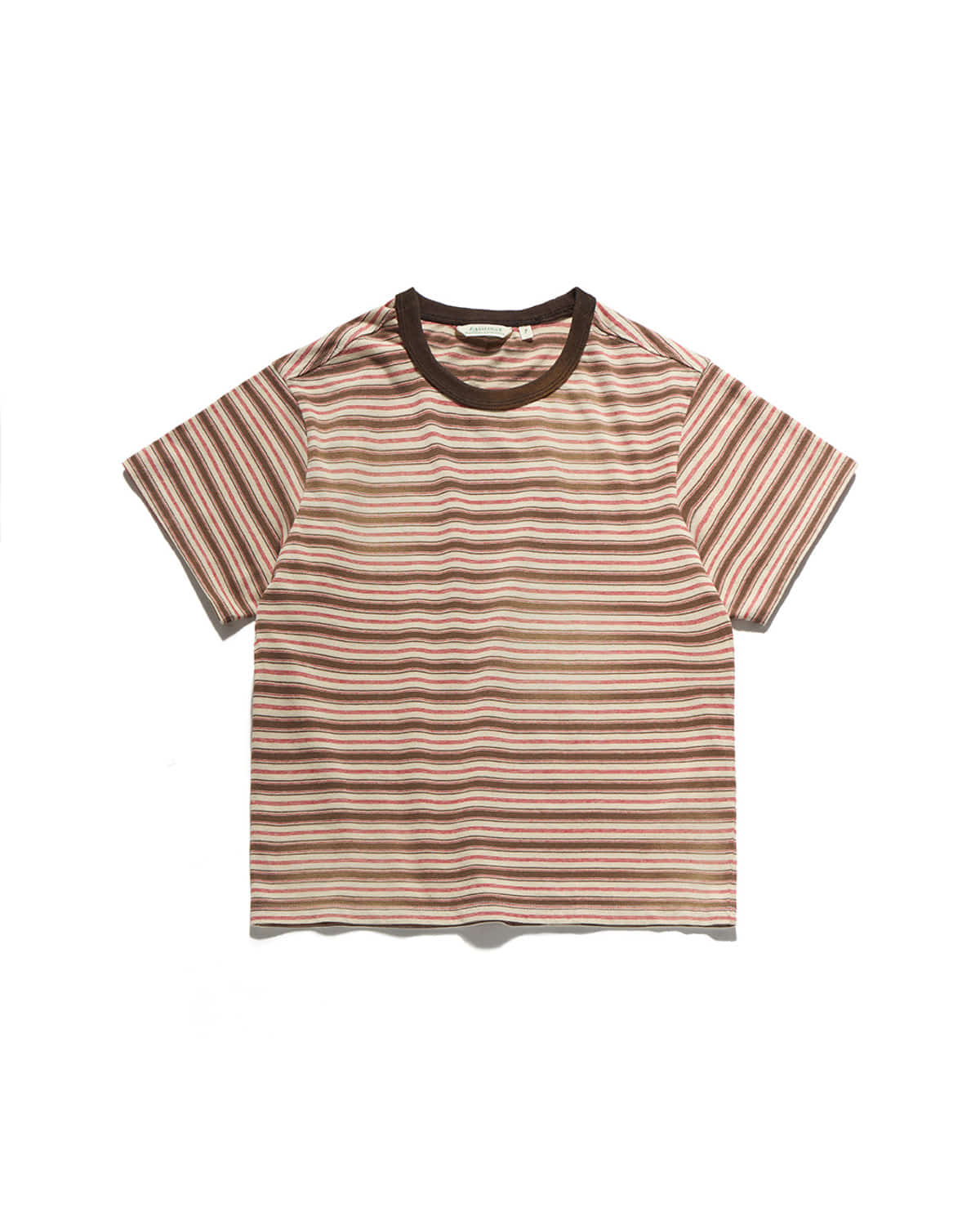 Eastlogue - Bleached Stripe T-shirts (Red & Beige Stripe) product image 1 | TRAB K-Fashion Australia