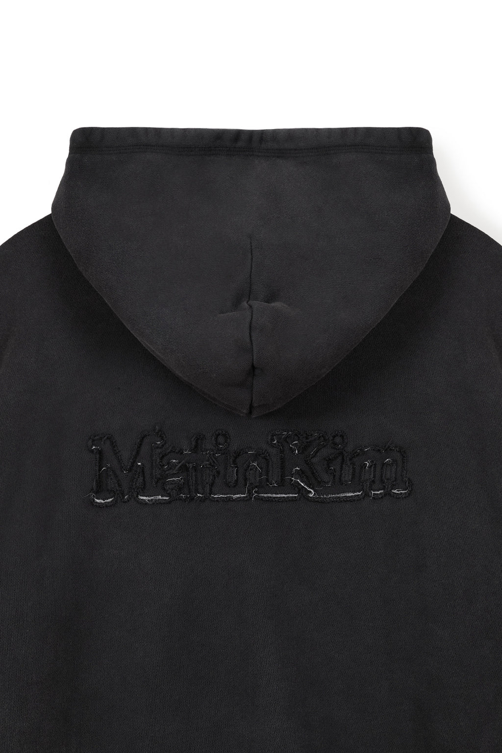 Matin Kim - Back Logo Washed Hoody Zip Up (Charcoal) product image 4 | TRAB K-Fashion Australia