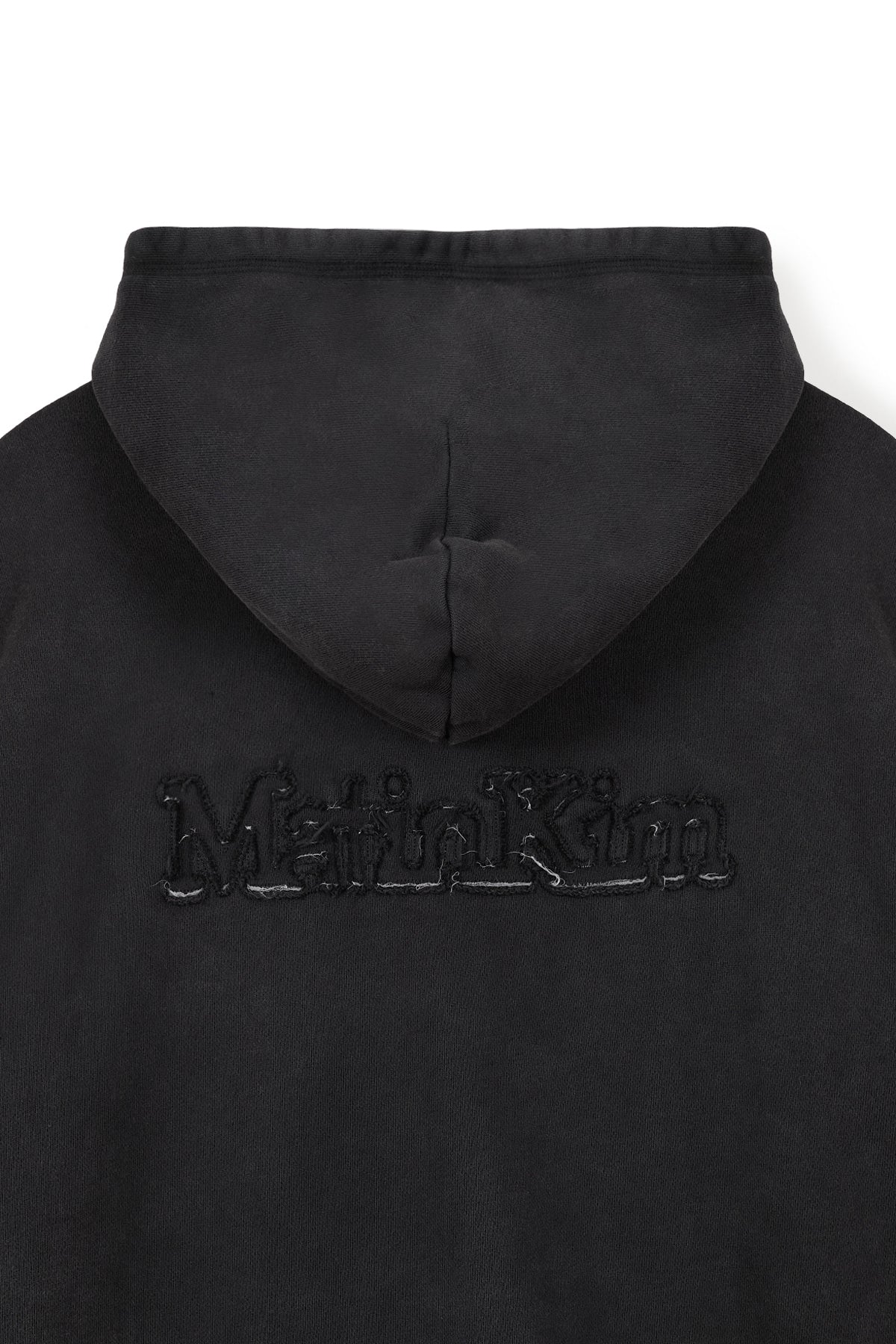 Matin Kim - Back Logo Washed Hoody Zip Up (Charcoal) product image 4 | TRAB K-Fashion Australia