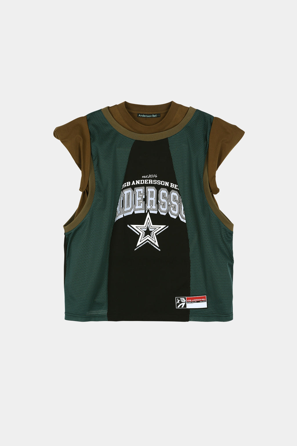 Andersson Bell - Basketball Jersey Layered Roll Up T-Shirt (Khaki/Green) product image 8 | TRAB K-Fashion Australia