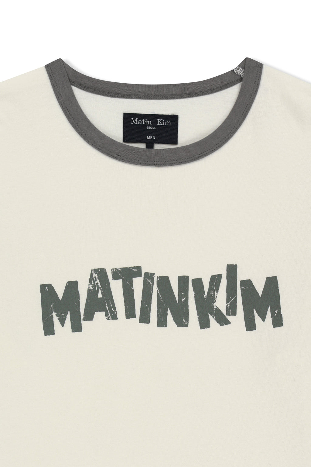 Matin Kim - Matin Logo Ringer Top (Cream) product image 4 | TRAB K-Fashion Australia