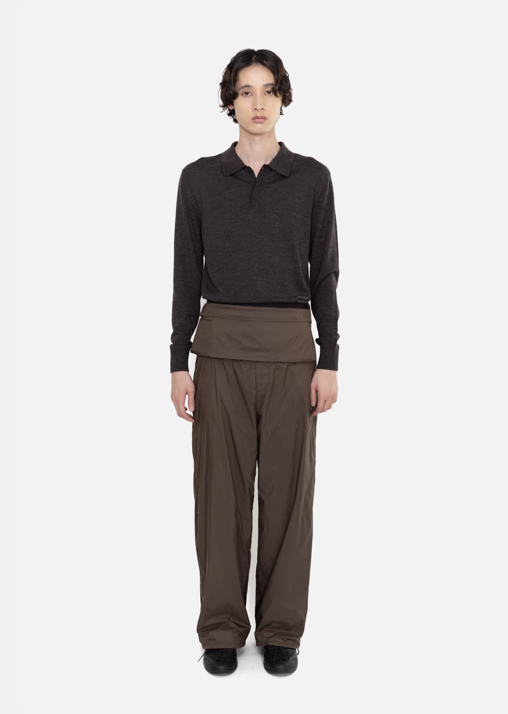 Amomento - Wool Collar Knit (Charcoal) product image 2 | TRAB K-Fashion Australia