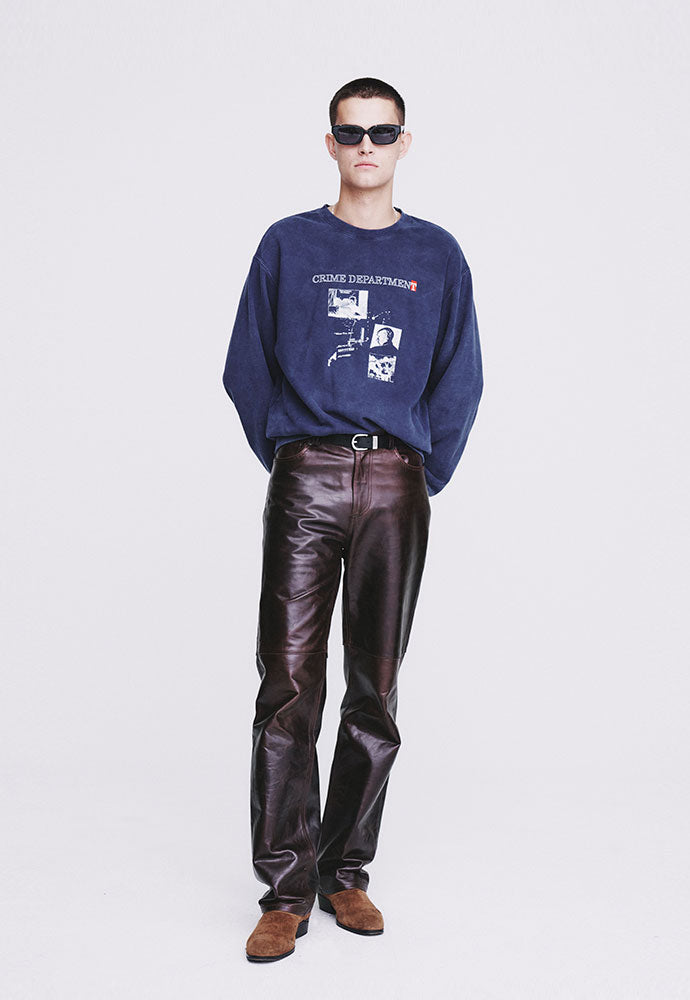 Tonywack - Crime Dept. Garment-Dyeing Sweatshirt (Faded Navy) product image 5 | TRAB K-Fashion Australia