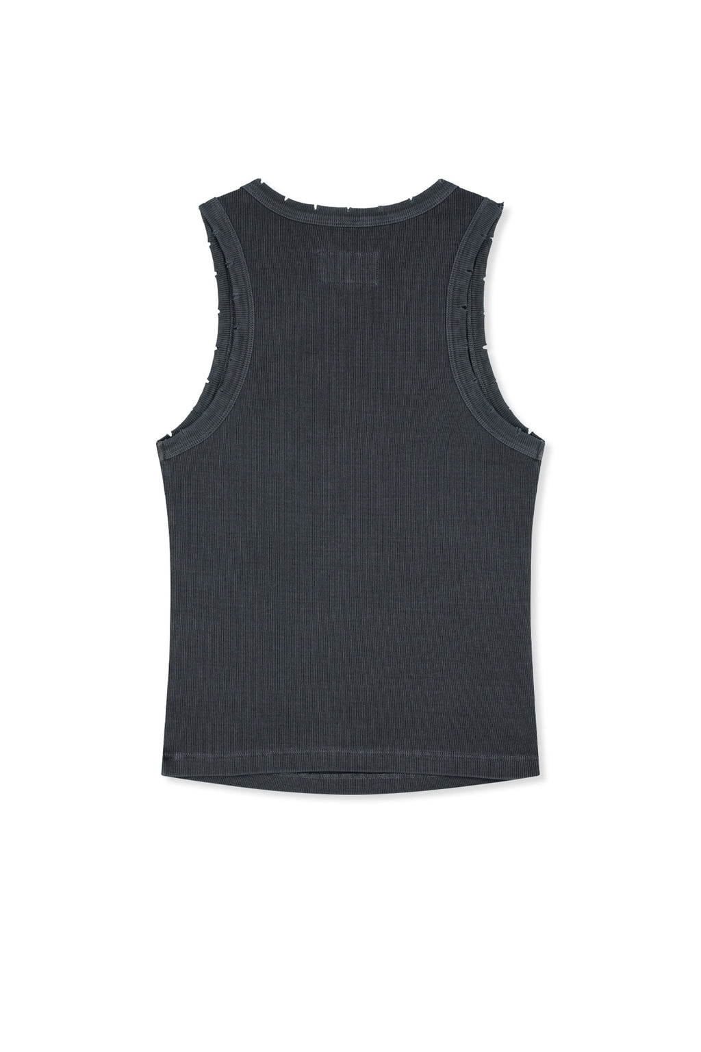 Matin Kim - Distressed Sleeveless Logo Top (Charcoal) product image 3 | TRAB K-Fashion Australia