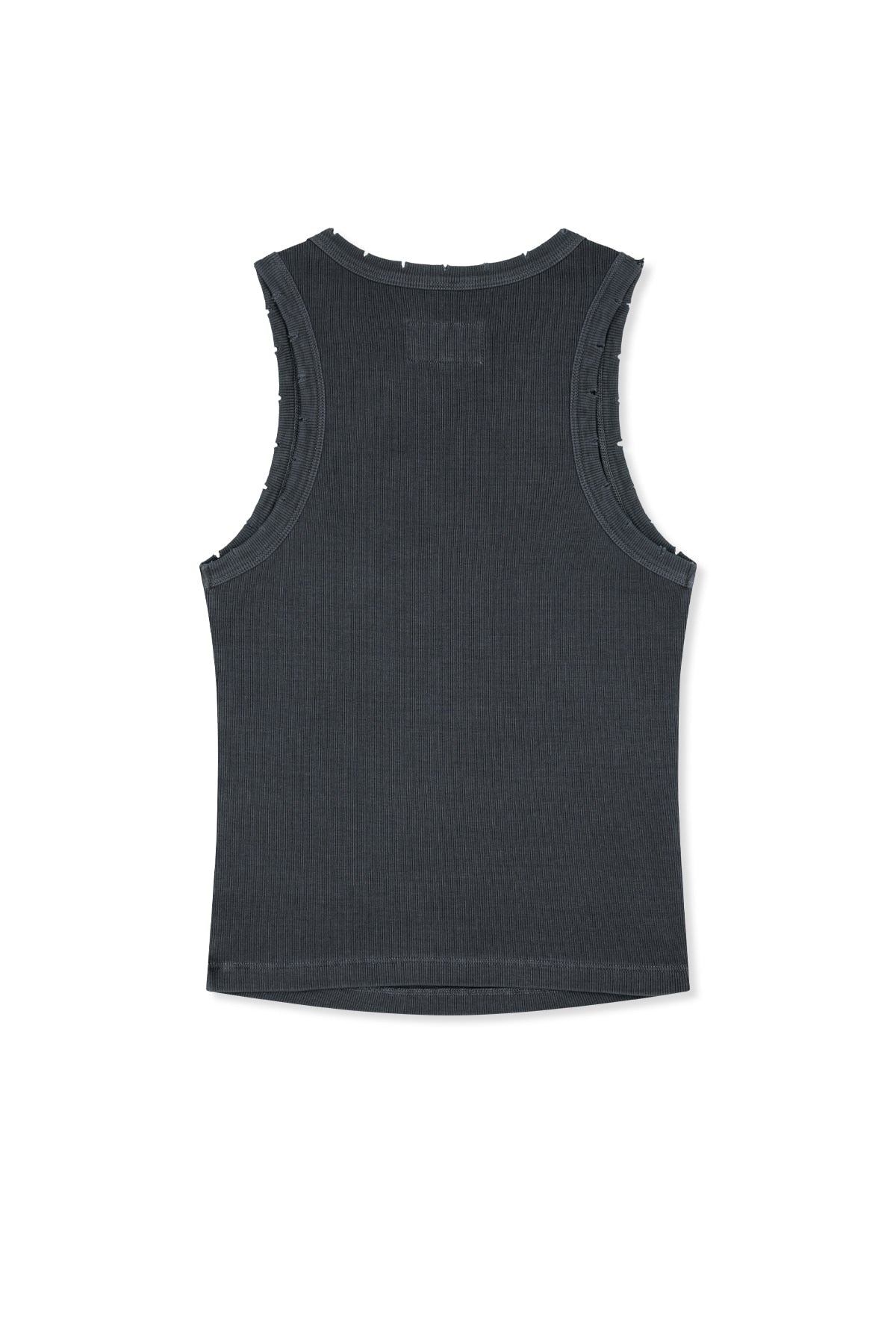Matin Kim - Distressed Sleeveless Logo Top (Charcoal) product image 3 | TRAB K-Fashion Australia