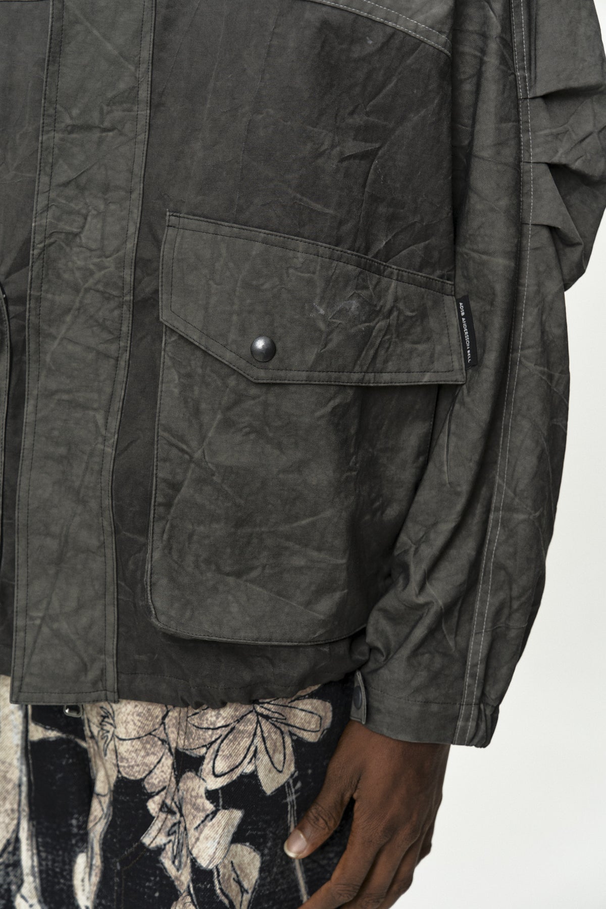 Andersson Bell - [Pre-Order – Ships October 30] Unisex Tie-Dyed Beach Shell Jacket (Charcoal) product image 9 | TRAB K-Fashion Australia