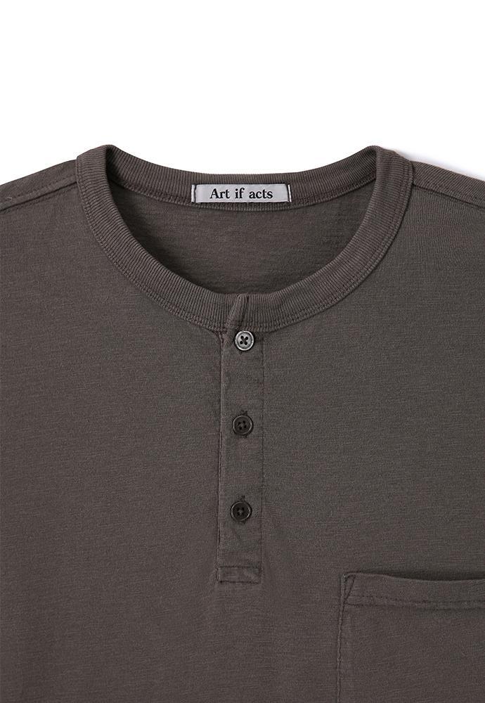 Art if acts - Henley S/S Tee (Faded Charcoal) product image 9 | TRAB K-Fashion Australia