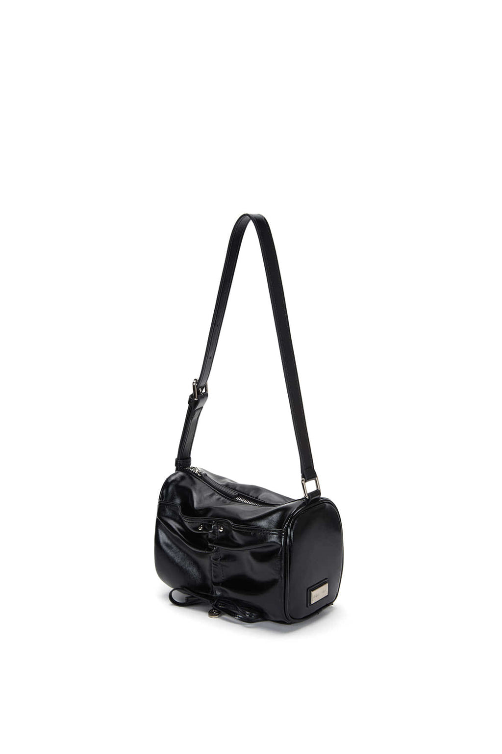 Matin Kim - Front Shirring Ribbon Mini Bag (Black) product image 6 | TRAB K-Fashion Australia