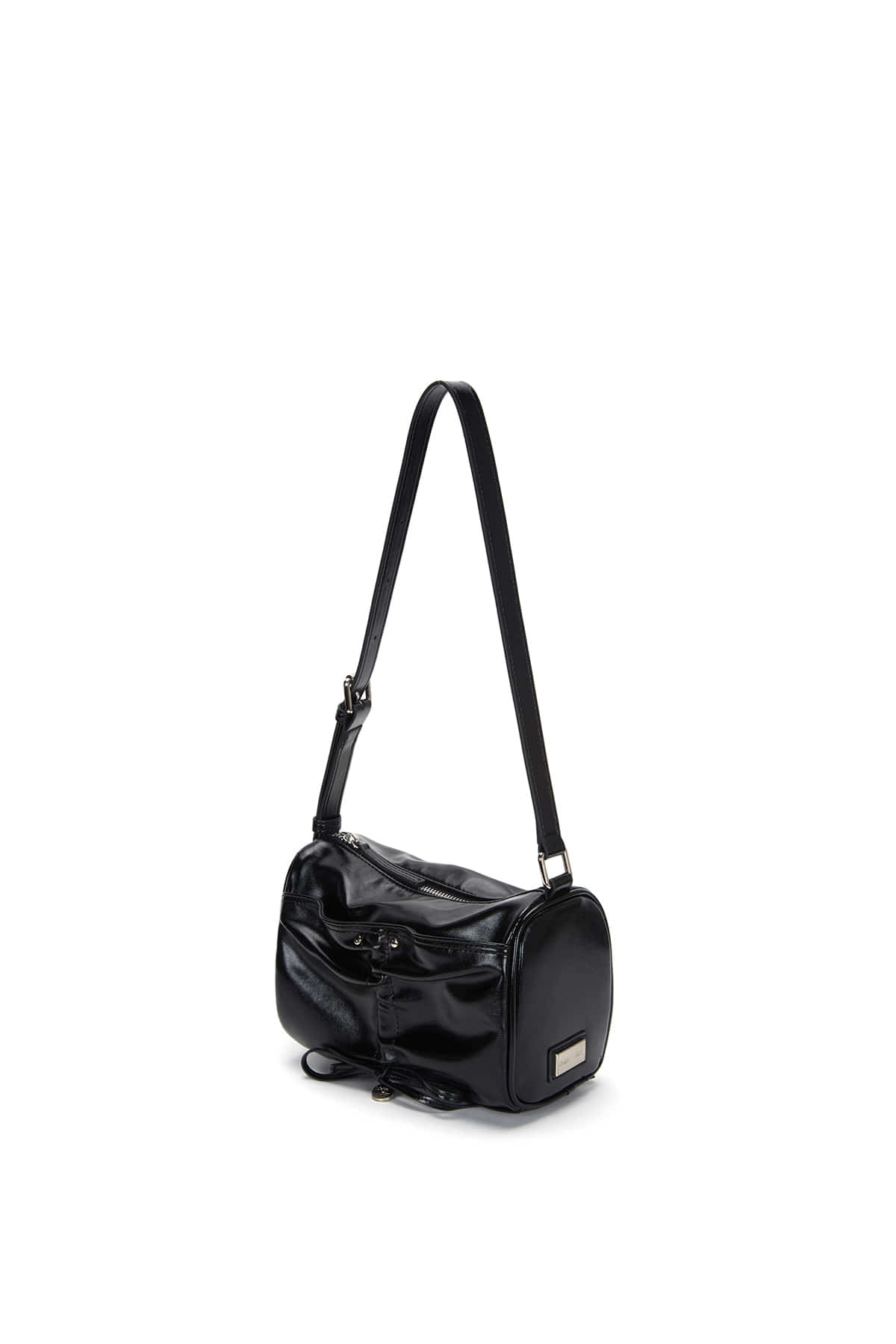 Matin Kim - Front Shirring Ribbon Mini Bag (Black) product image 6 | TRAB K-Fashion Australia