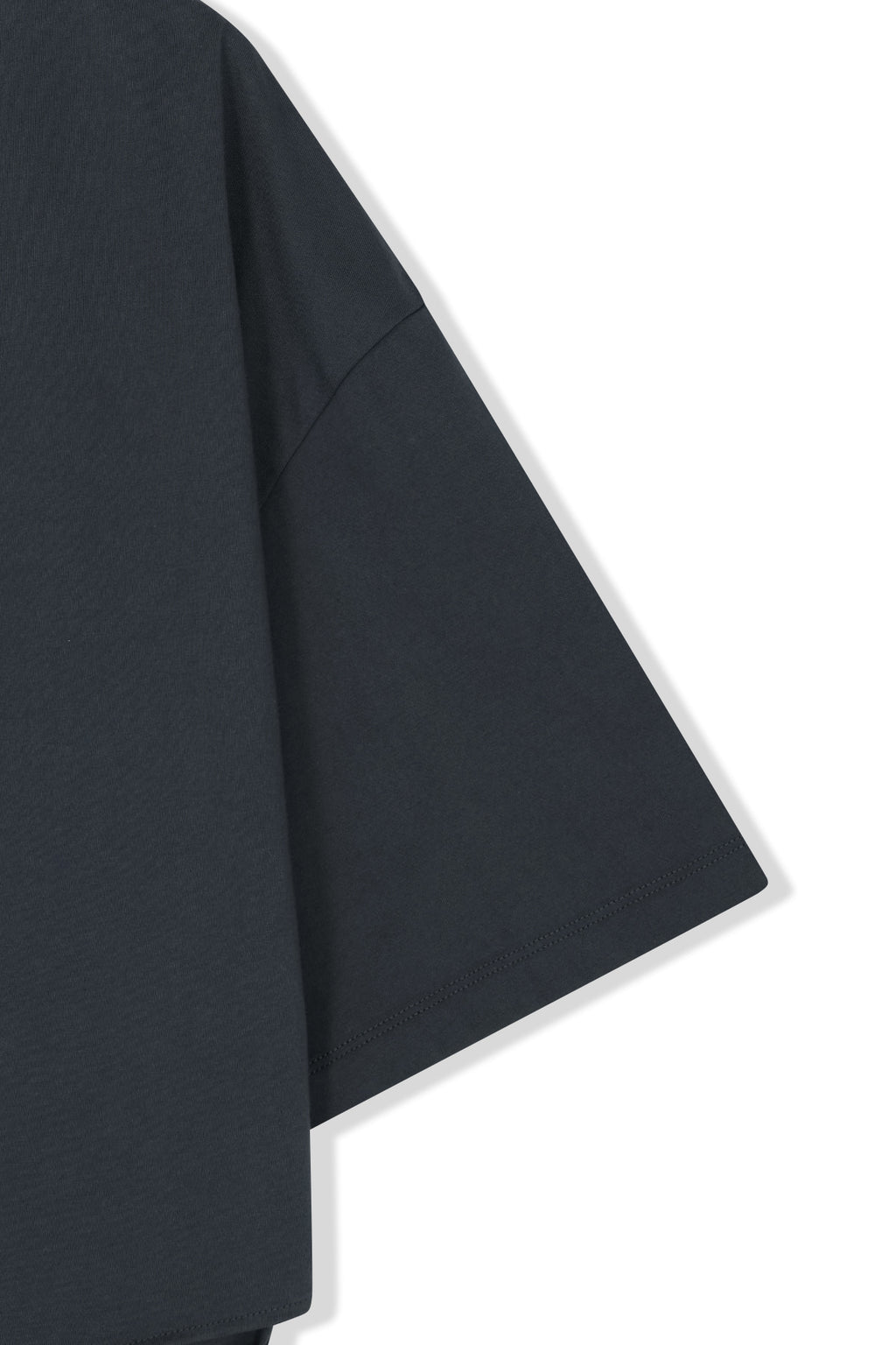 Matin Kim - Tie Detail Draped Logo Top (Charcoal) product image 4 | TRAB K-Fashion Australia