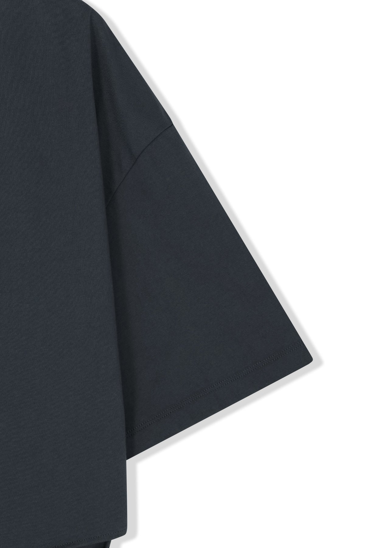 Matin Kim - Tie Detail Draped Logo Top (Charcoal) product image 4 | TRAB K-Fashion Australia
