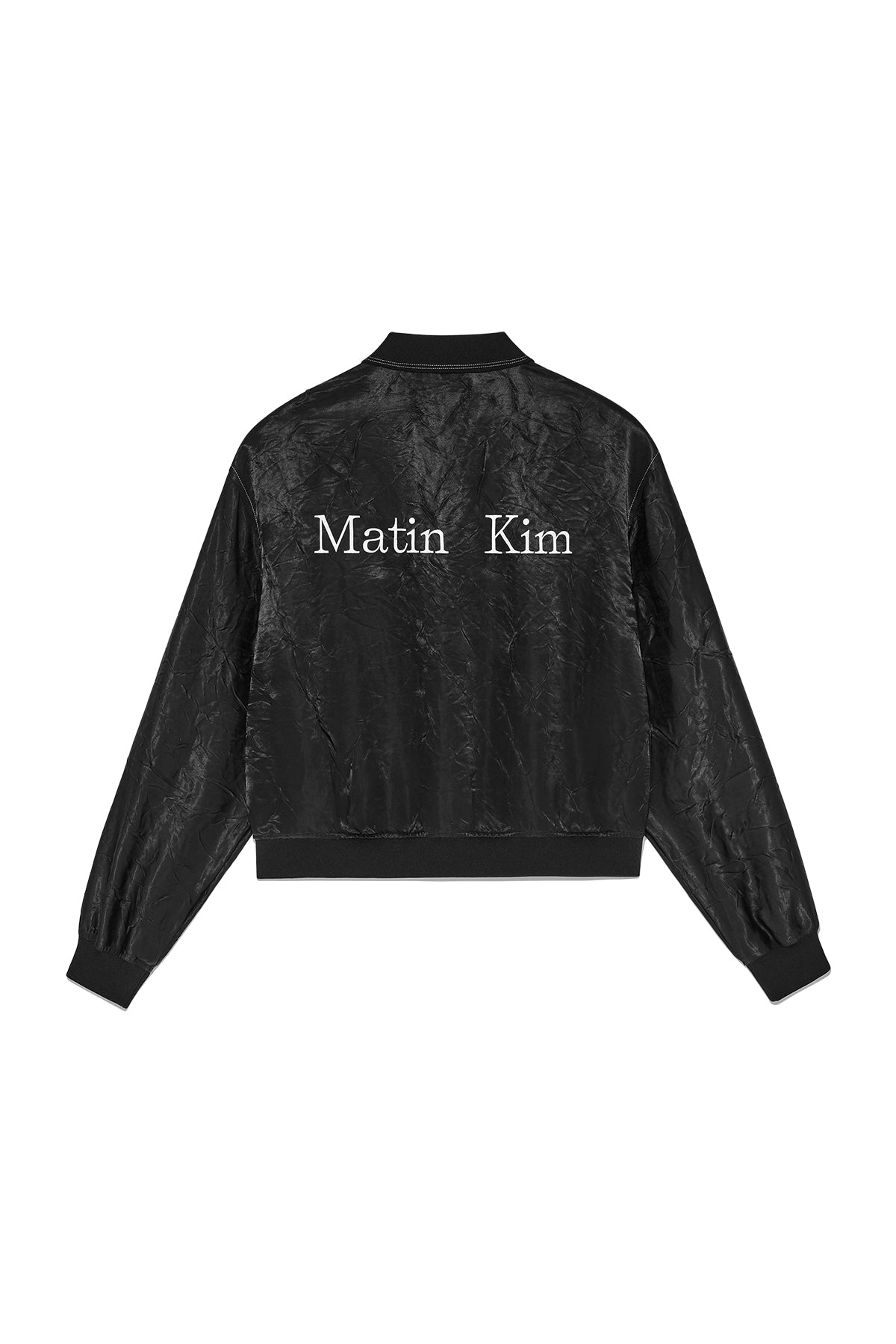Matin Kim - Back Logo Crinkle Blouson (Black) product image 2 | TRAB K-Fashion Australia