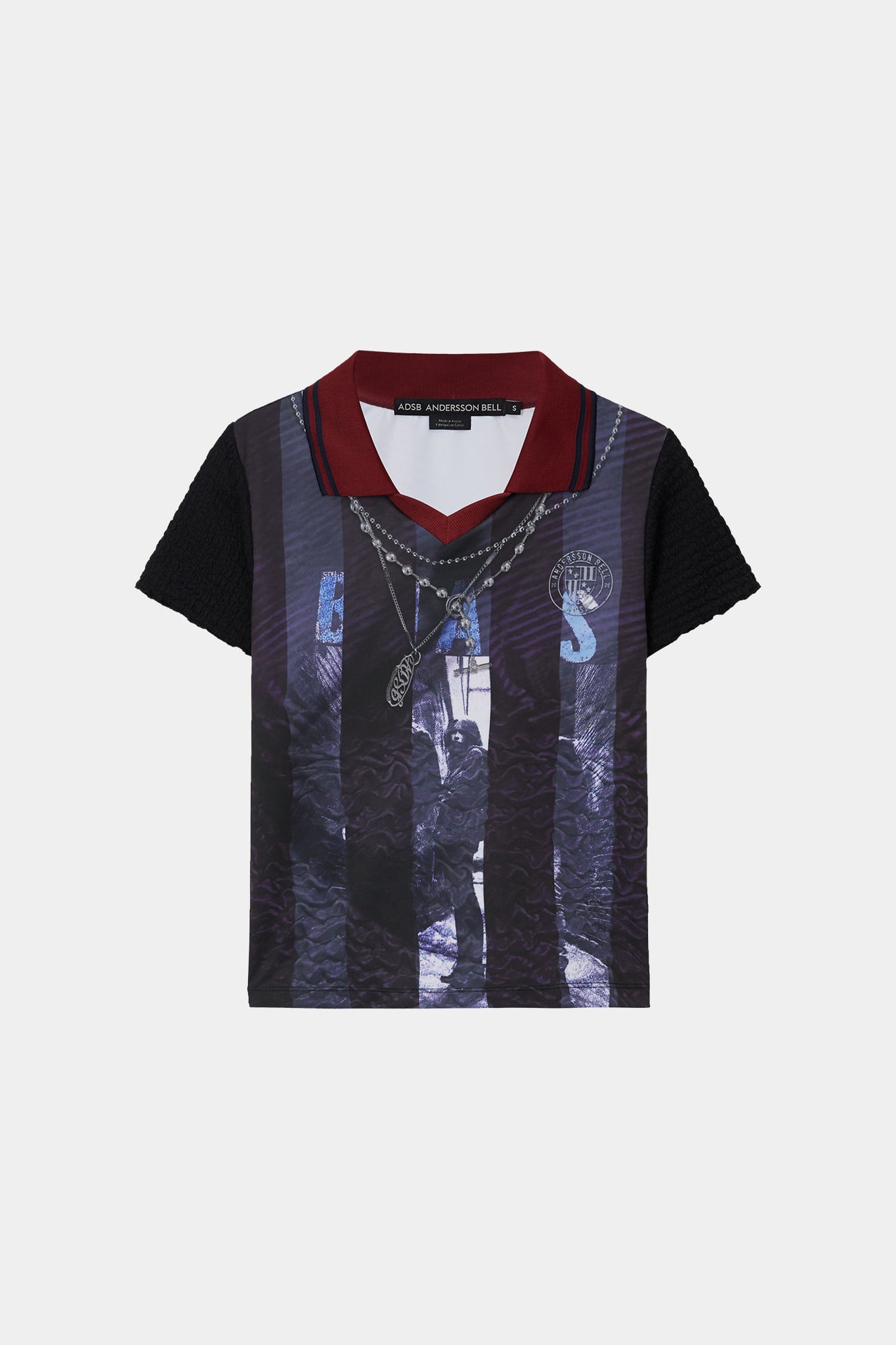 Andersson Bell - Vintage Printed Collar Top (Navy/Wine) product image 9 | TRAB K-Fashion Australia
