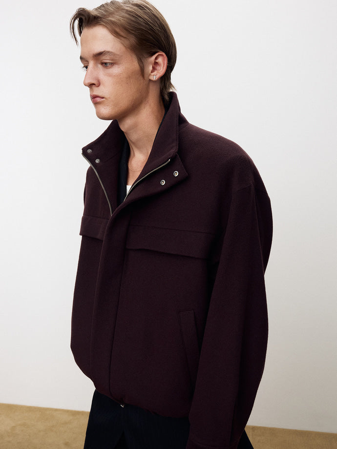 Tonywack - Wool And Cashmere Utility Blouson (Burgundy) product image 6 | TRAB K-Fashion Australia