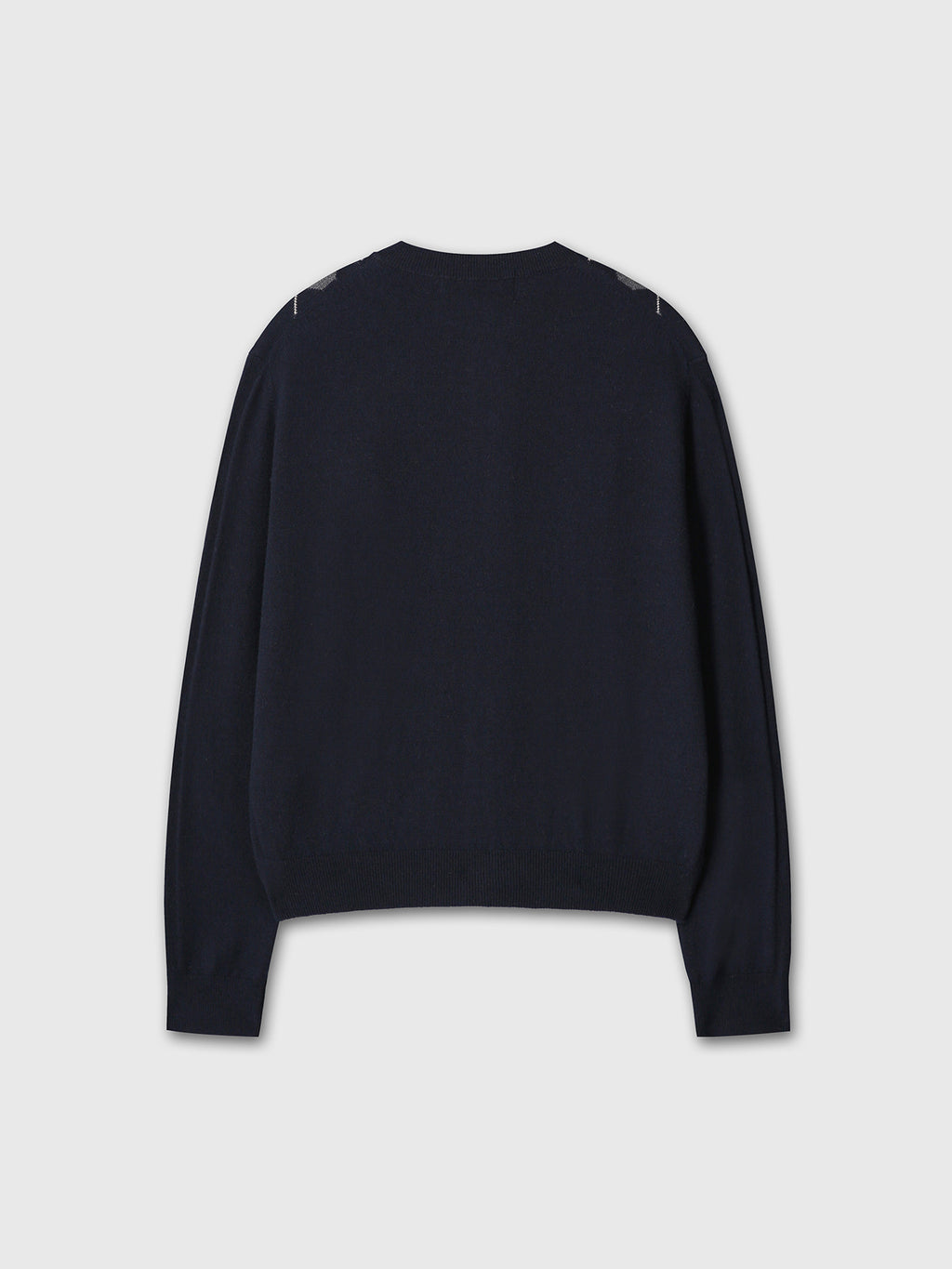 Tonywack - Merino Wool Argyle Cardigan (Navy/Grey) product image 10 | TRAB K-Fashion Australia