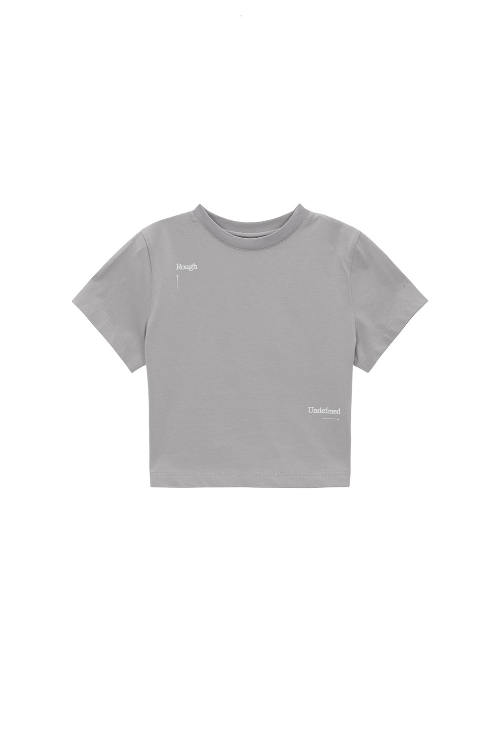 Matin Kim - Keyword Lettering Crop Top (Light Grey) product image 1 | TRAB K-Fashion Australia